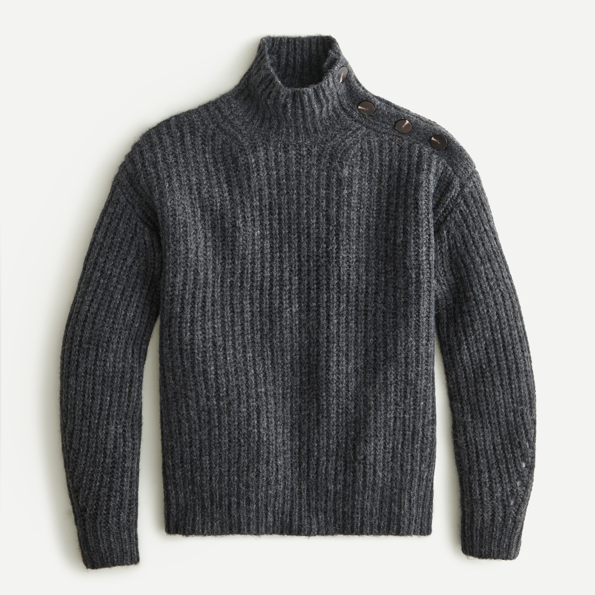 J.Crew Alpaca blend Turtleneck Sweater With Shoulder Buttons For Women