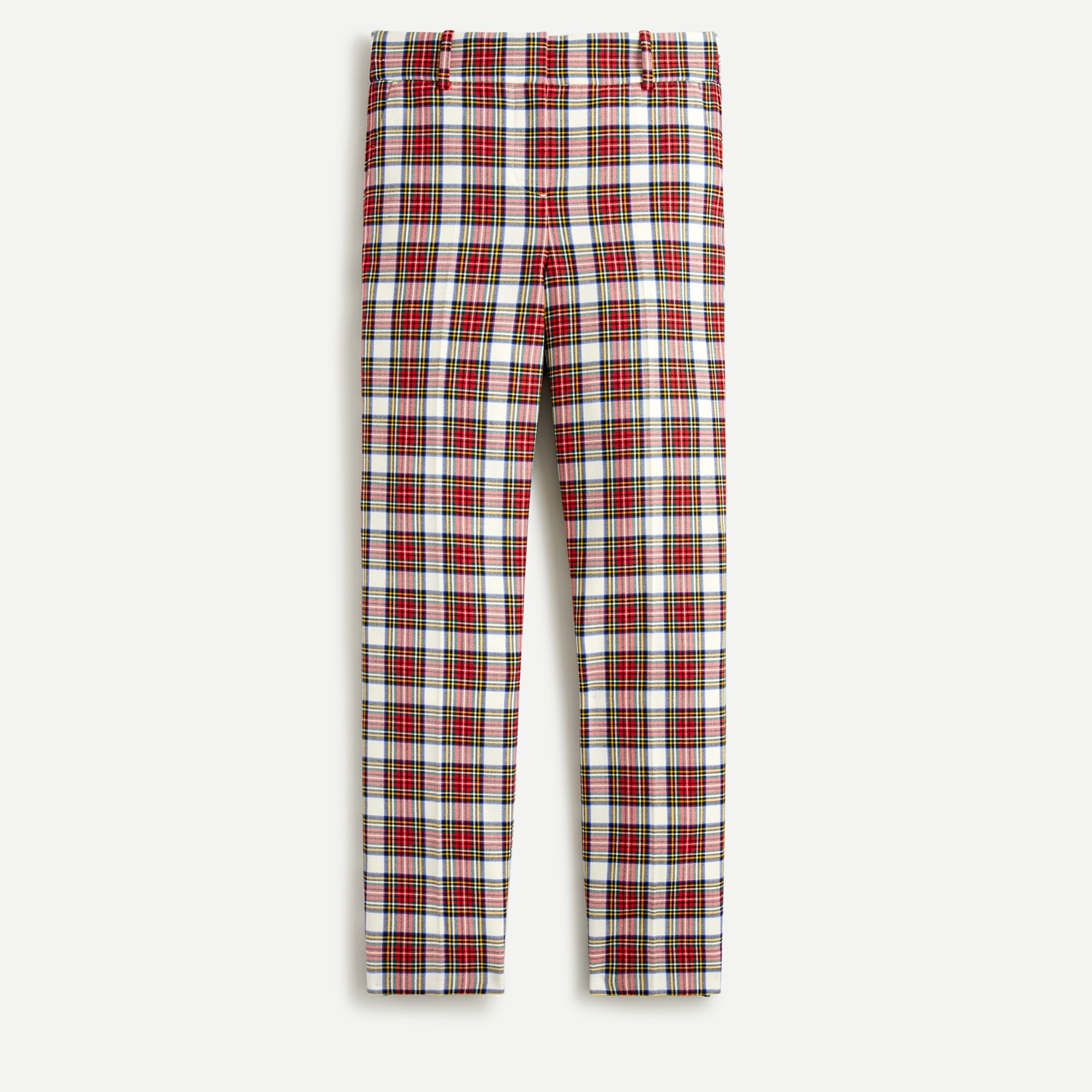 Cameron slim crop pant in snowy Stewart tartan bi-stretch wool
