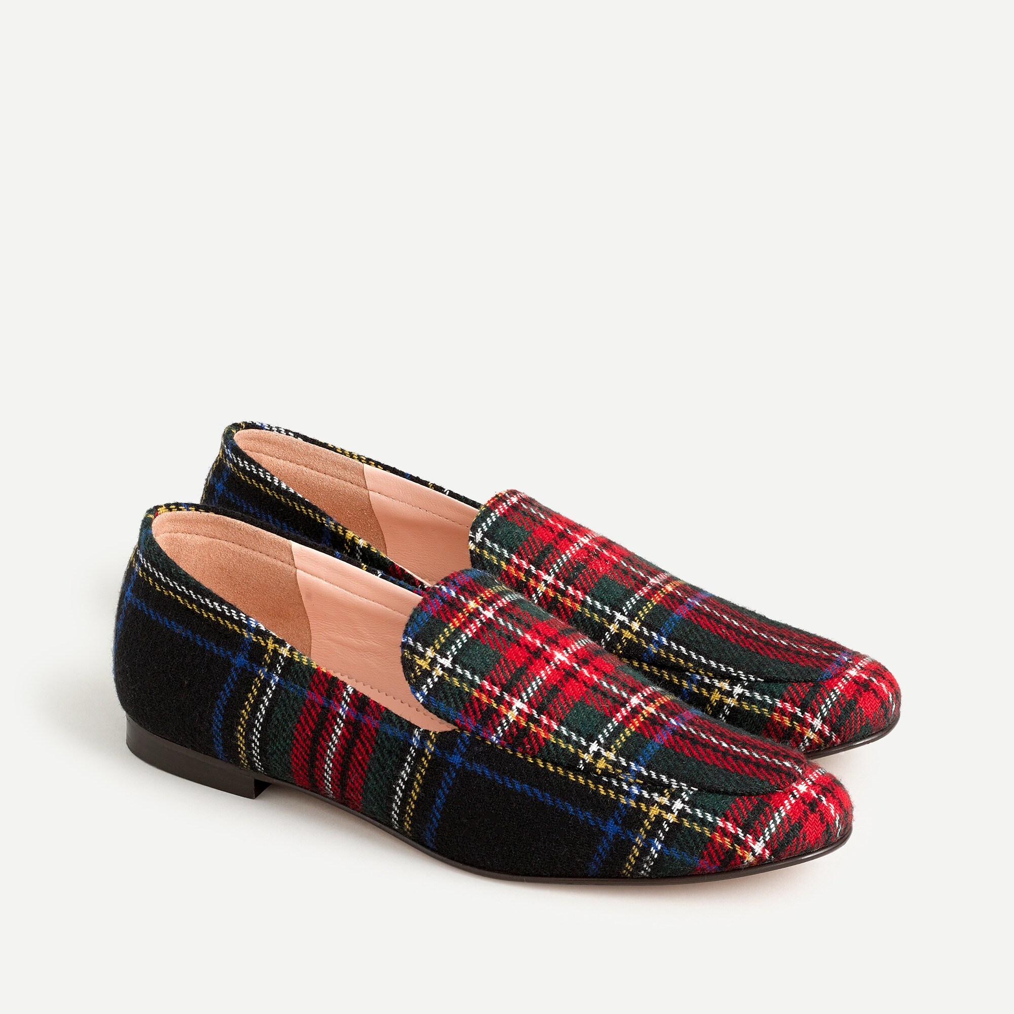 Cecile smoking slippers in Stewart tartan