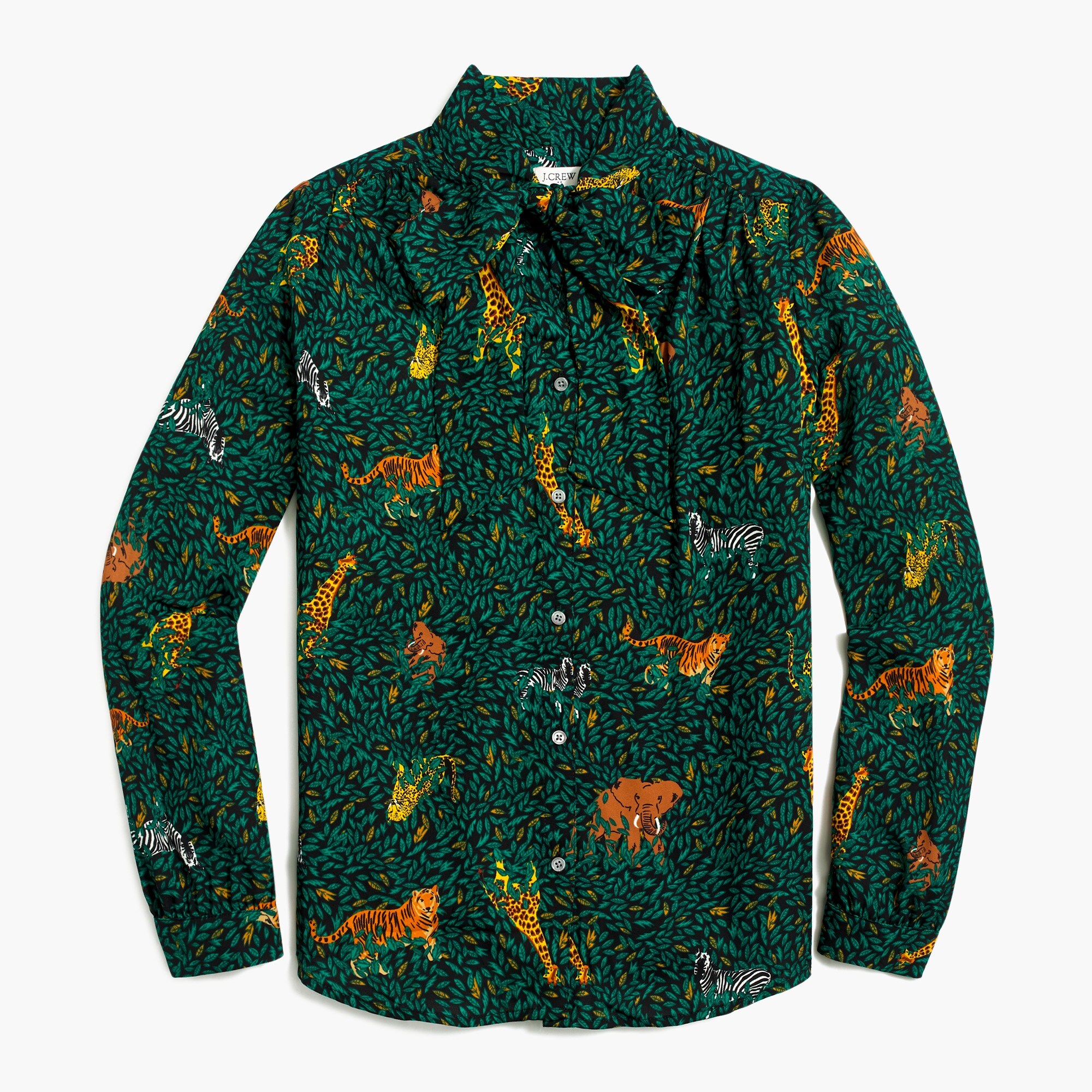 Long-sleeve bow top