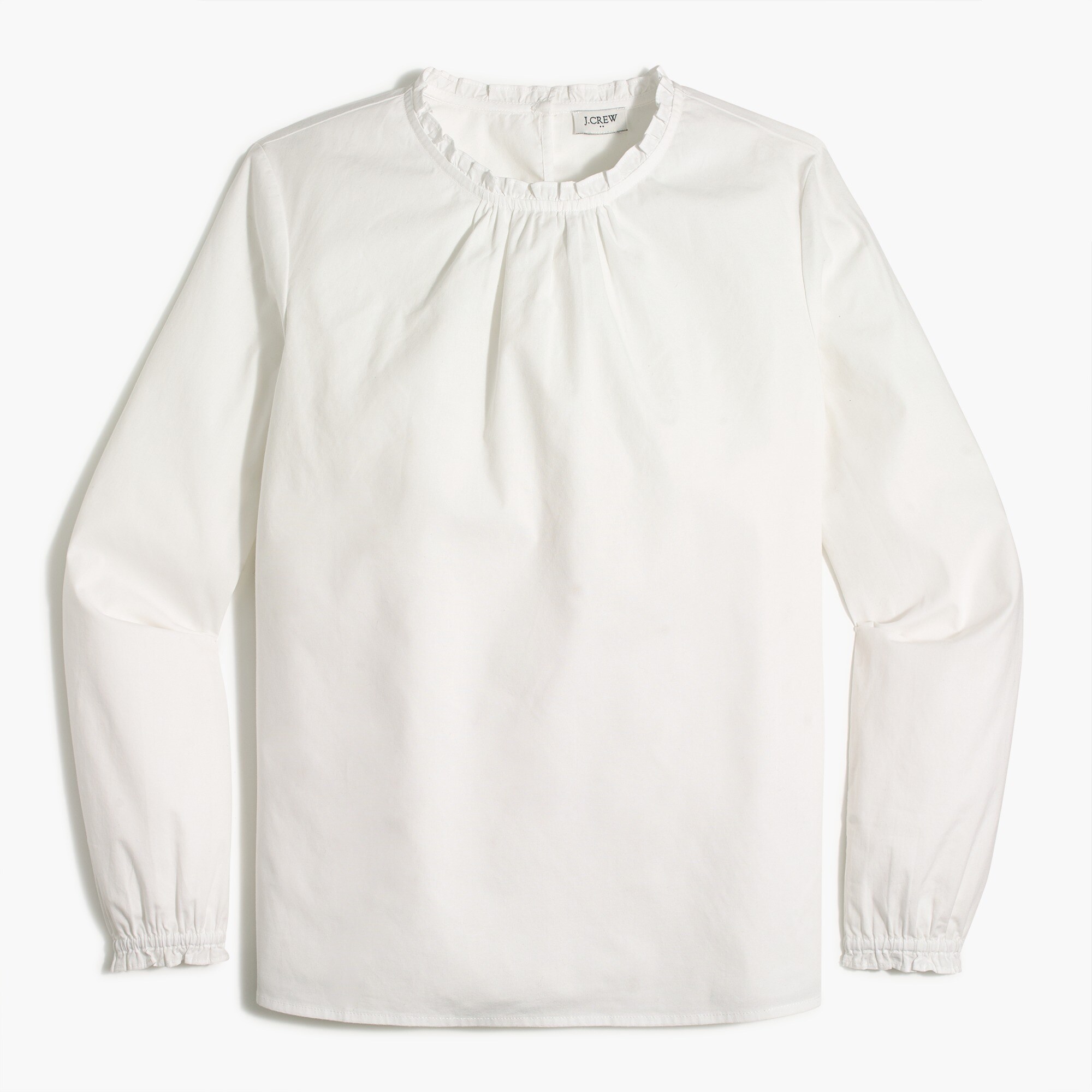 top with ruffled neck and sleeves for women