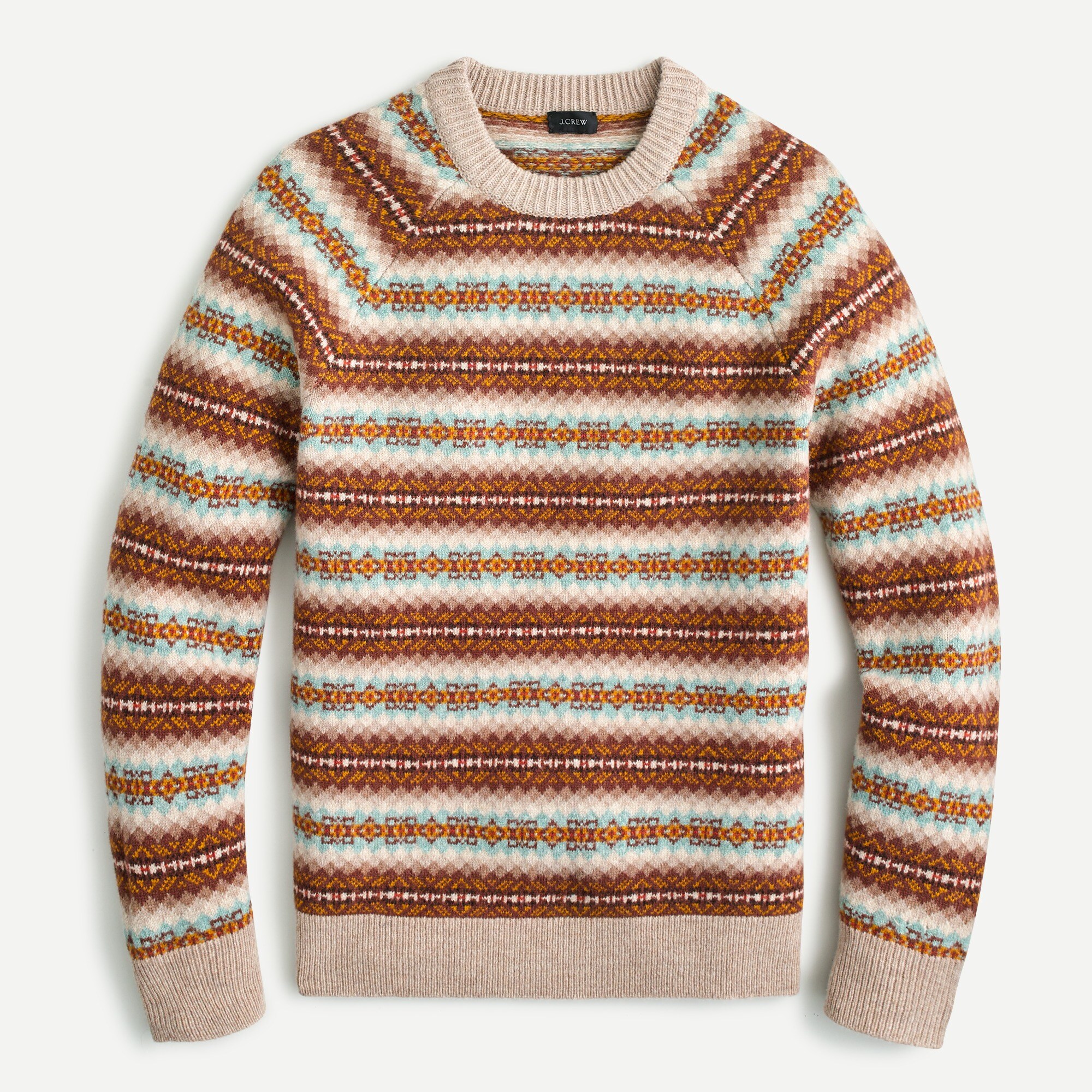 J.Crew Fair Isle Lambswool Crewneck Sweater For Men