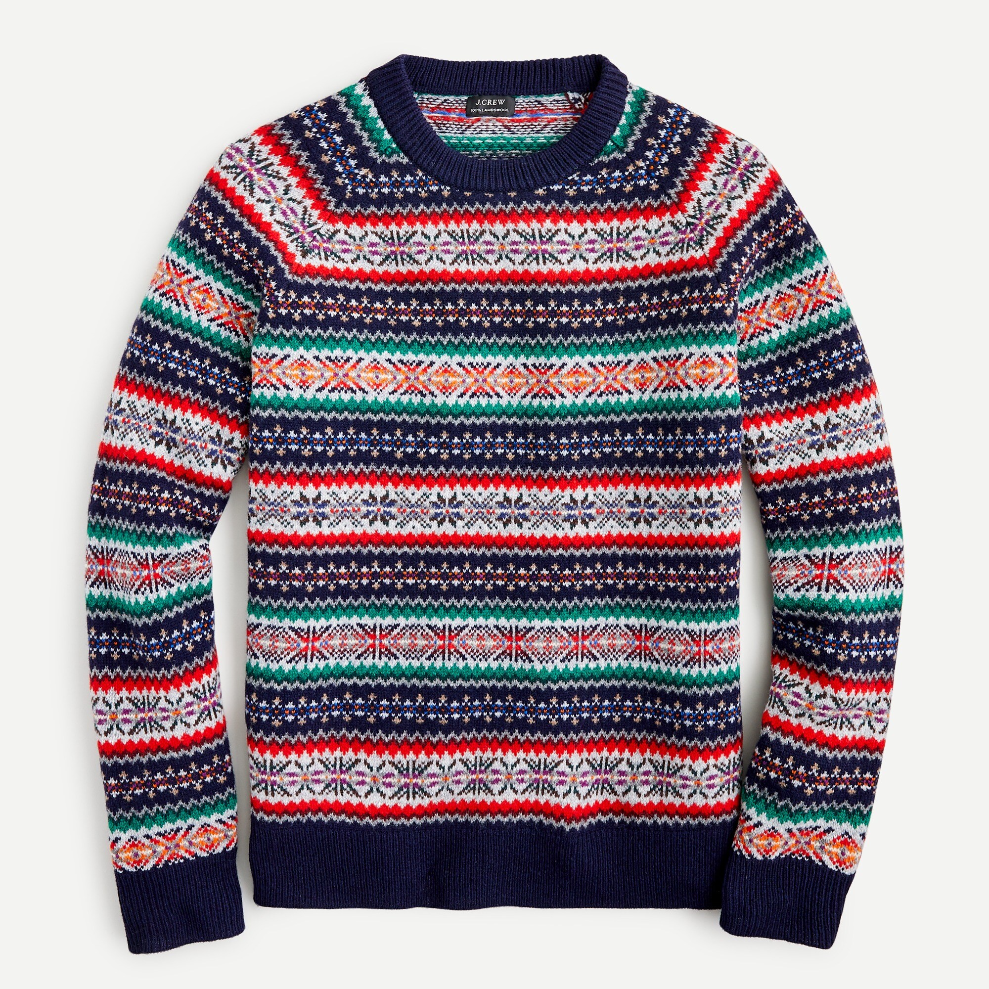Fair Isle lambswool crewneck sweater