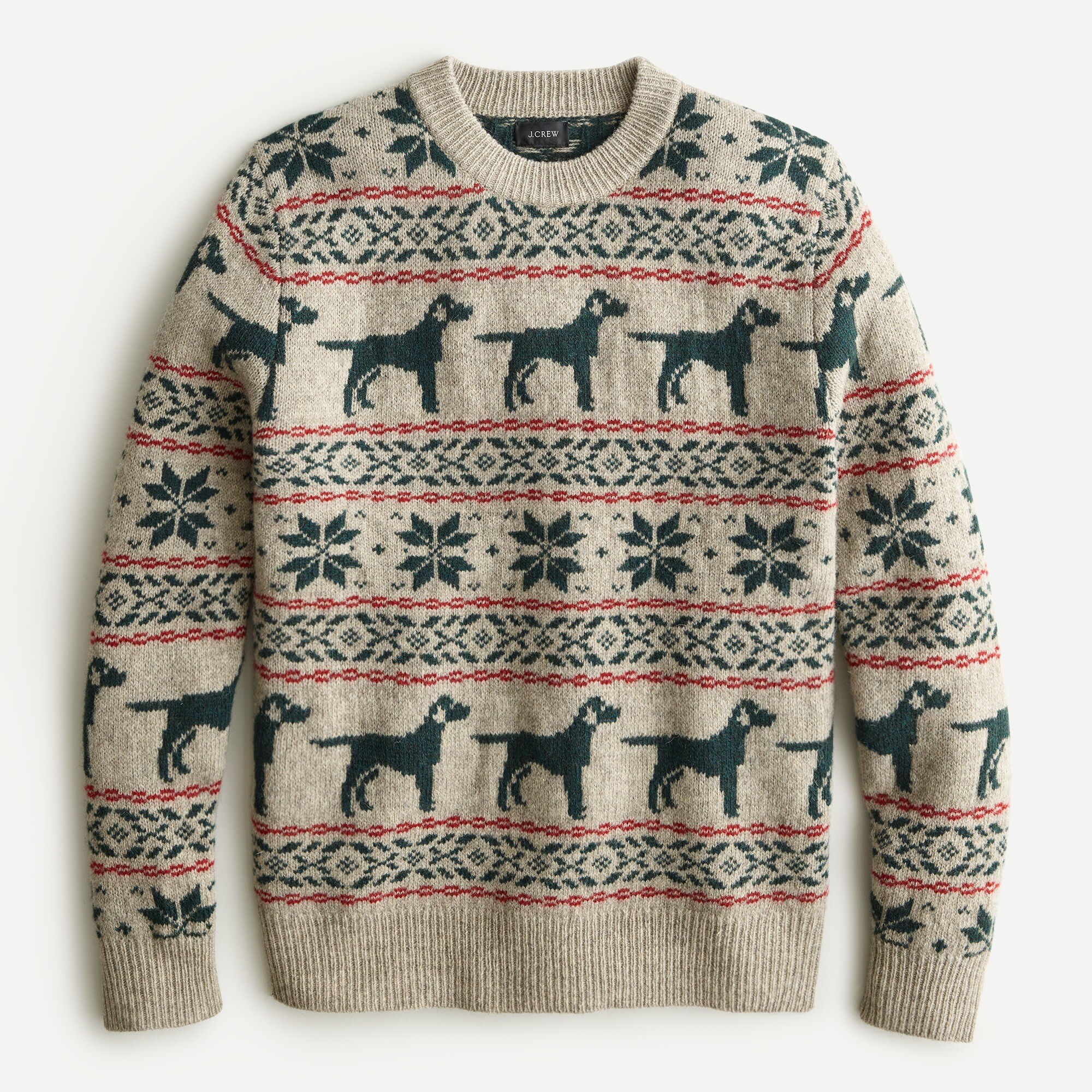 Fair Isle Lambswool Crewneck Sweater For Men | J.Crew