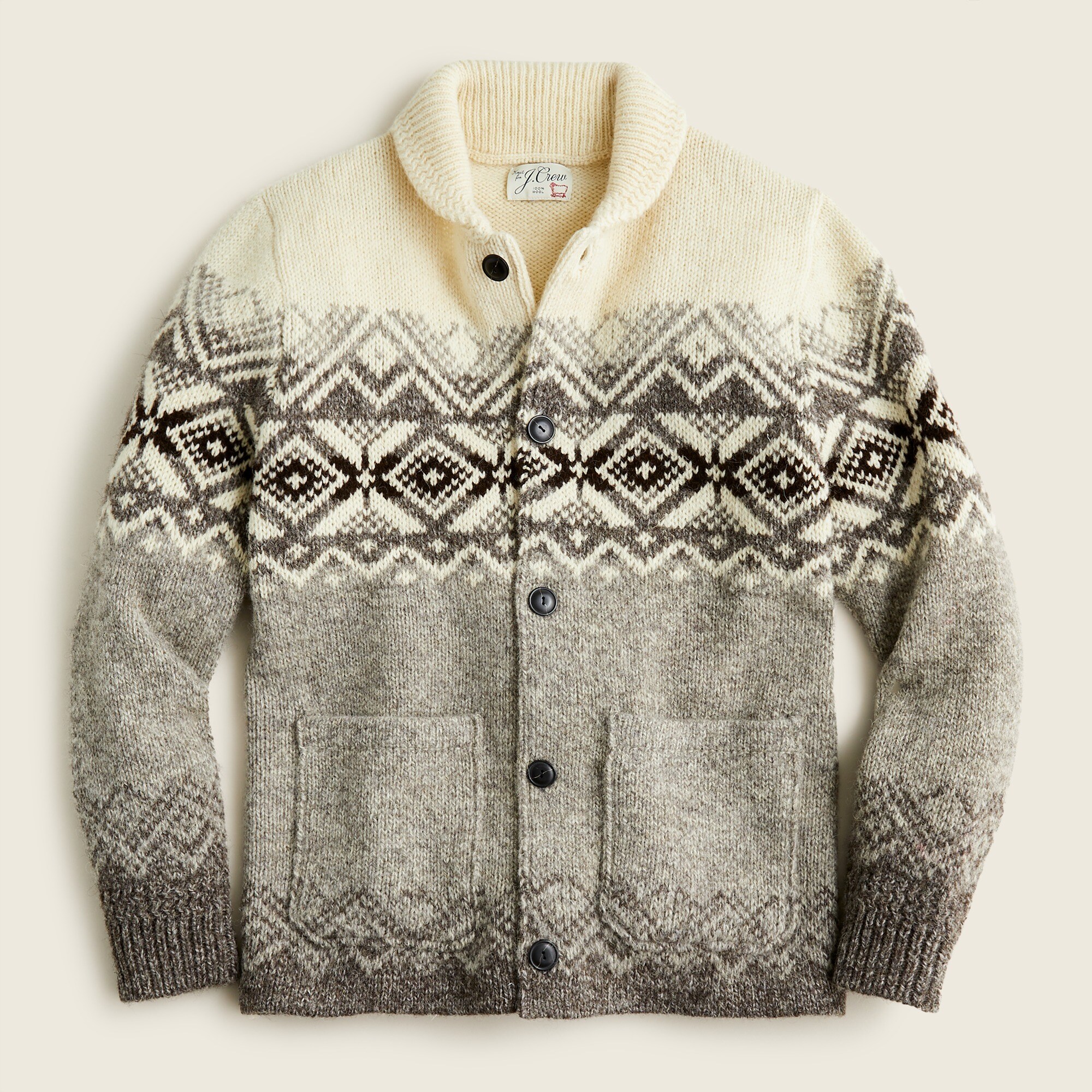 Fair Isle chore jacket in wool