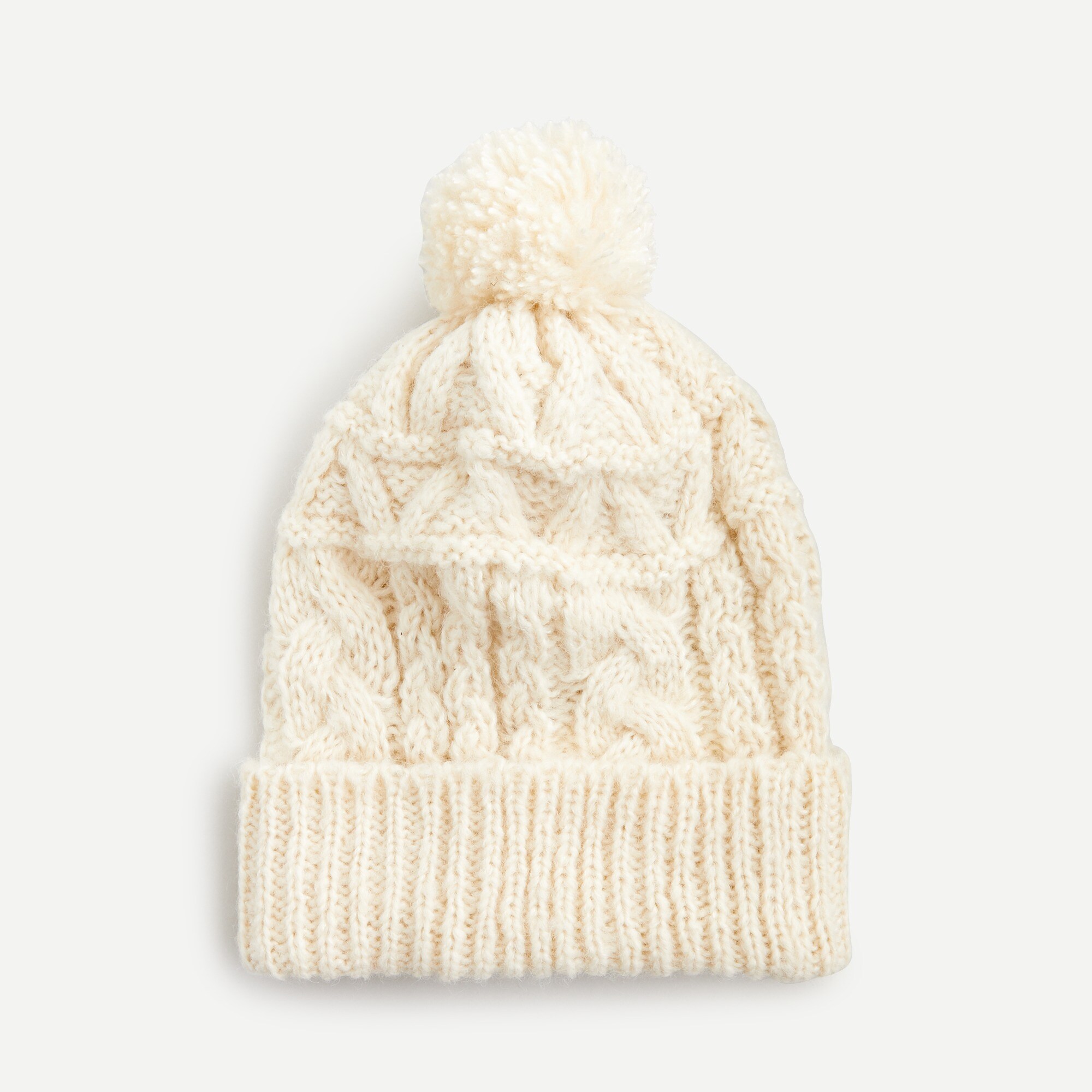 Cable-knit Pointelle Pom-pom Beanie For Women | J.Crew