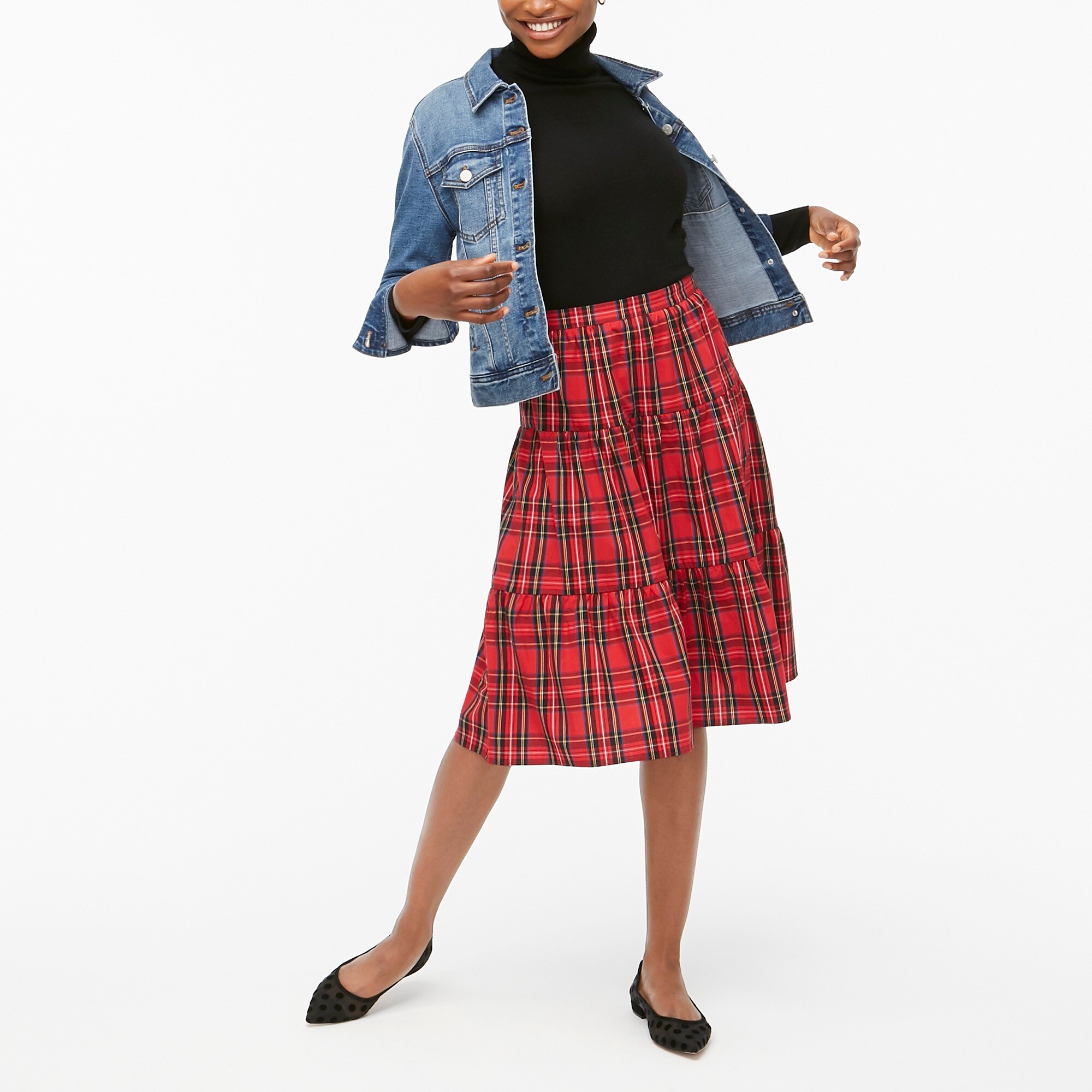 j crew factory denim skirt