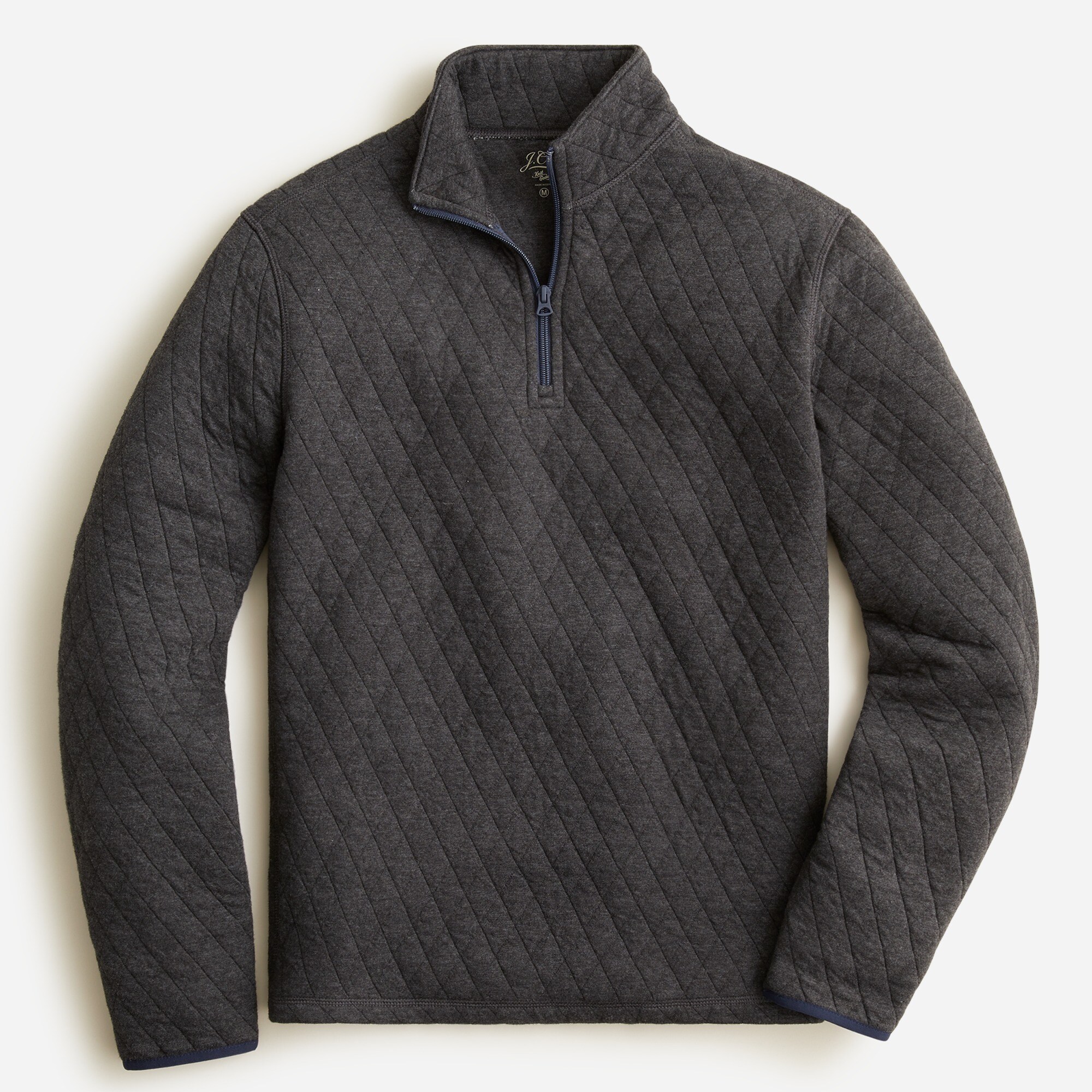 Quilted half-zip pullover