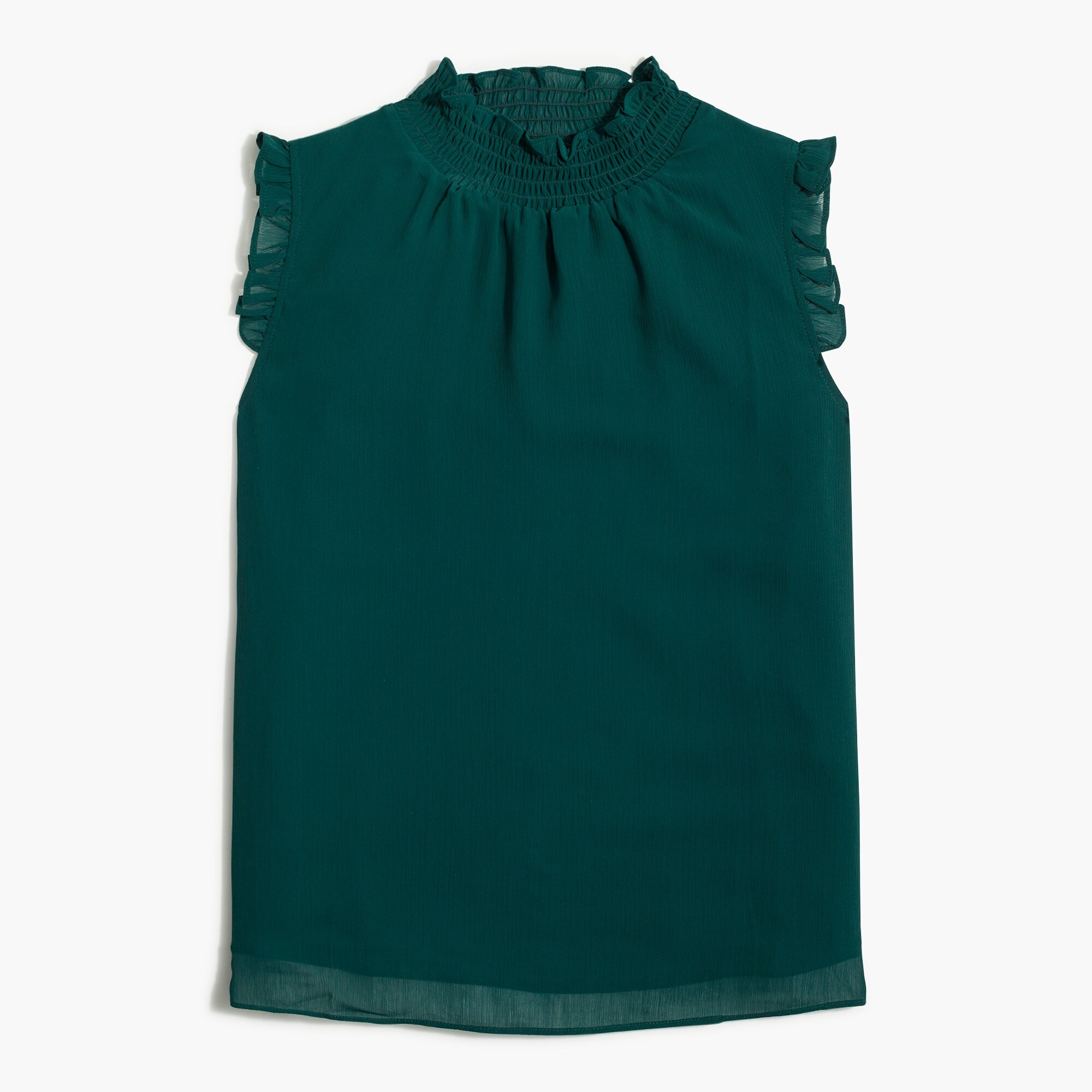 smocked neck tank top for women