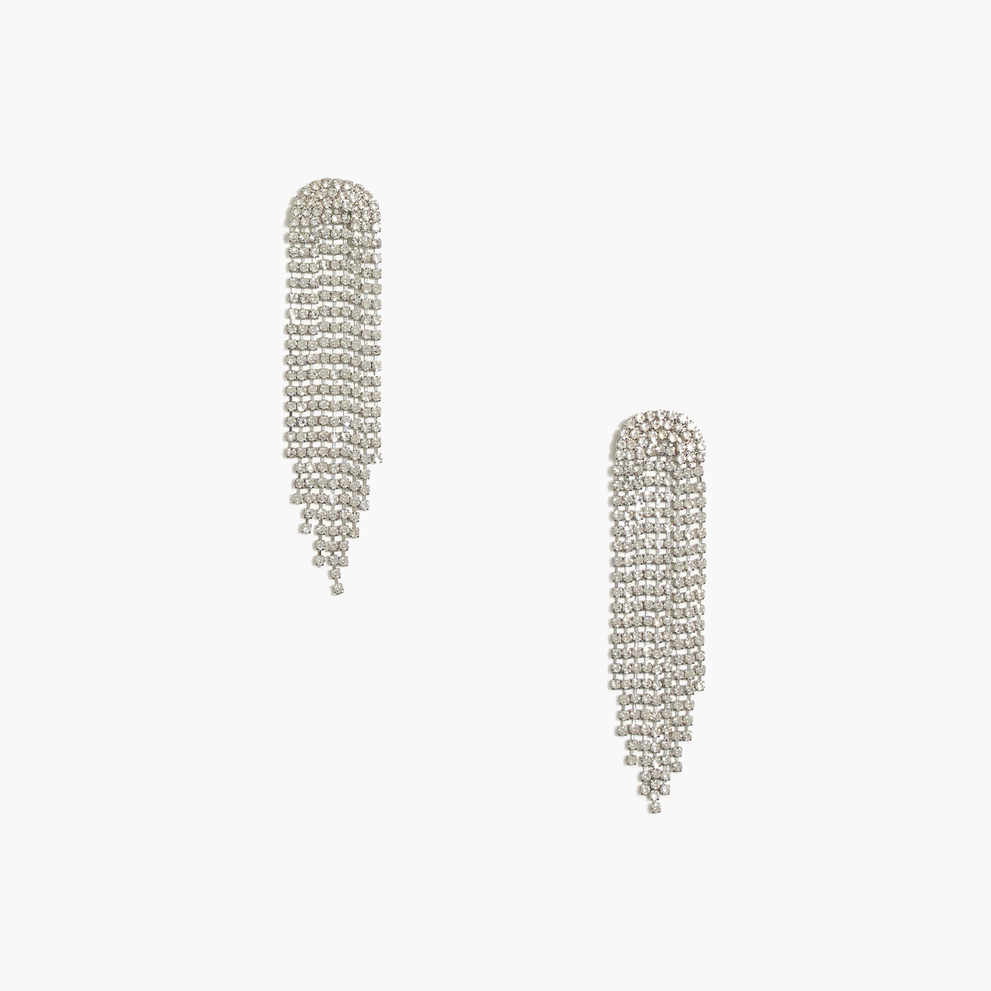 Pavé crystal waterfall earrings