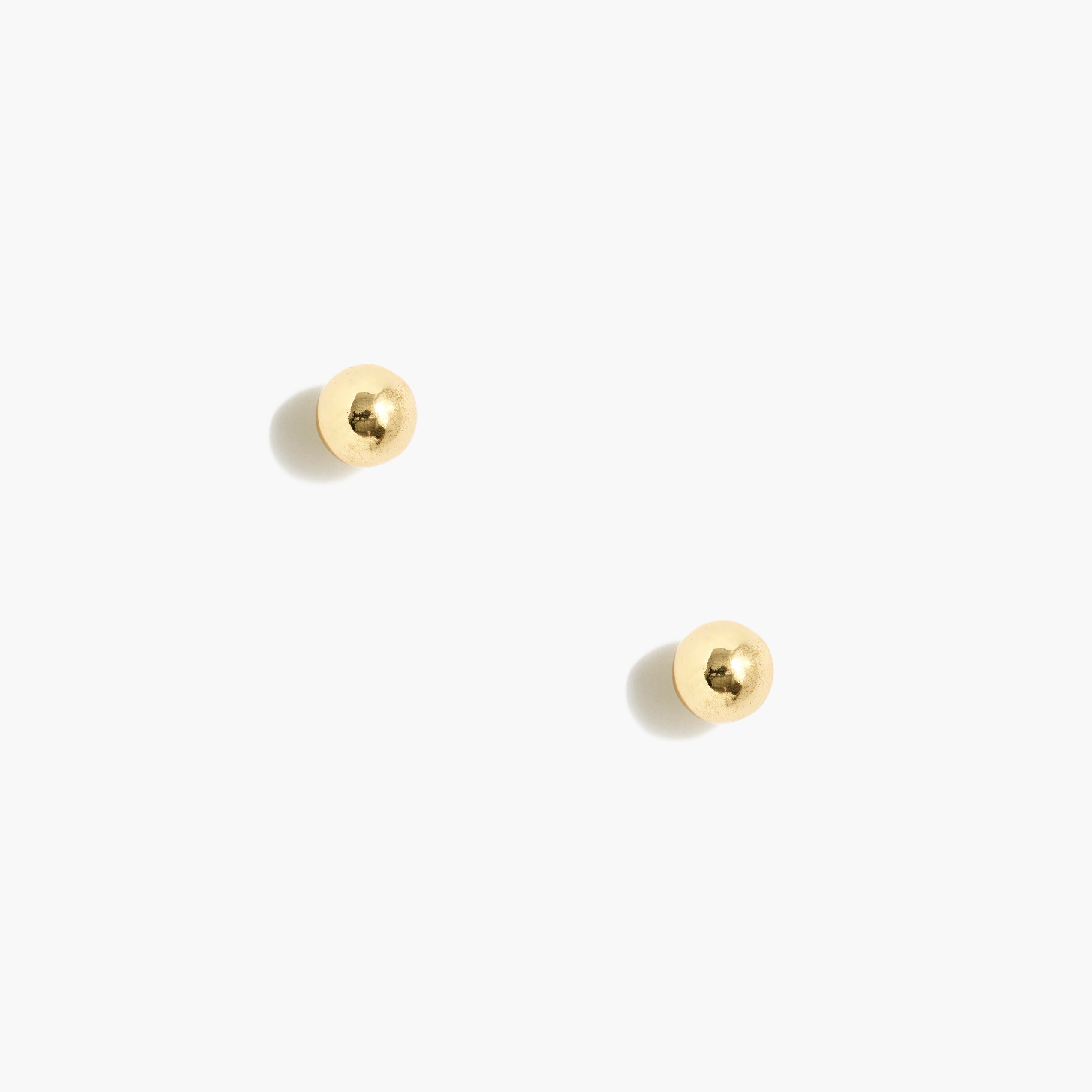 Shiny gold stud earrings