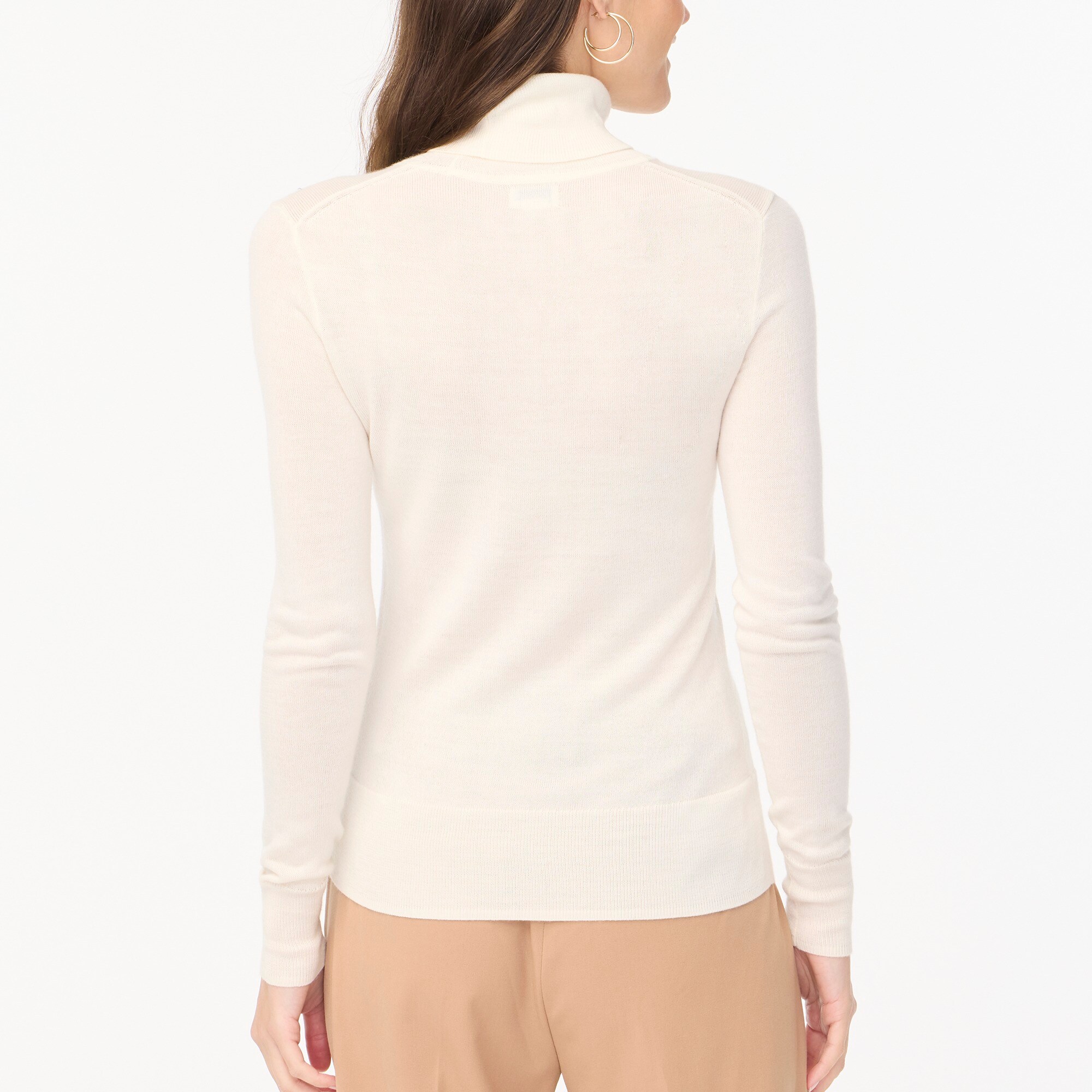 Machine-washable merino wool-blend turtleneck
