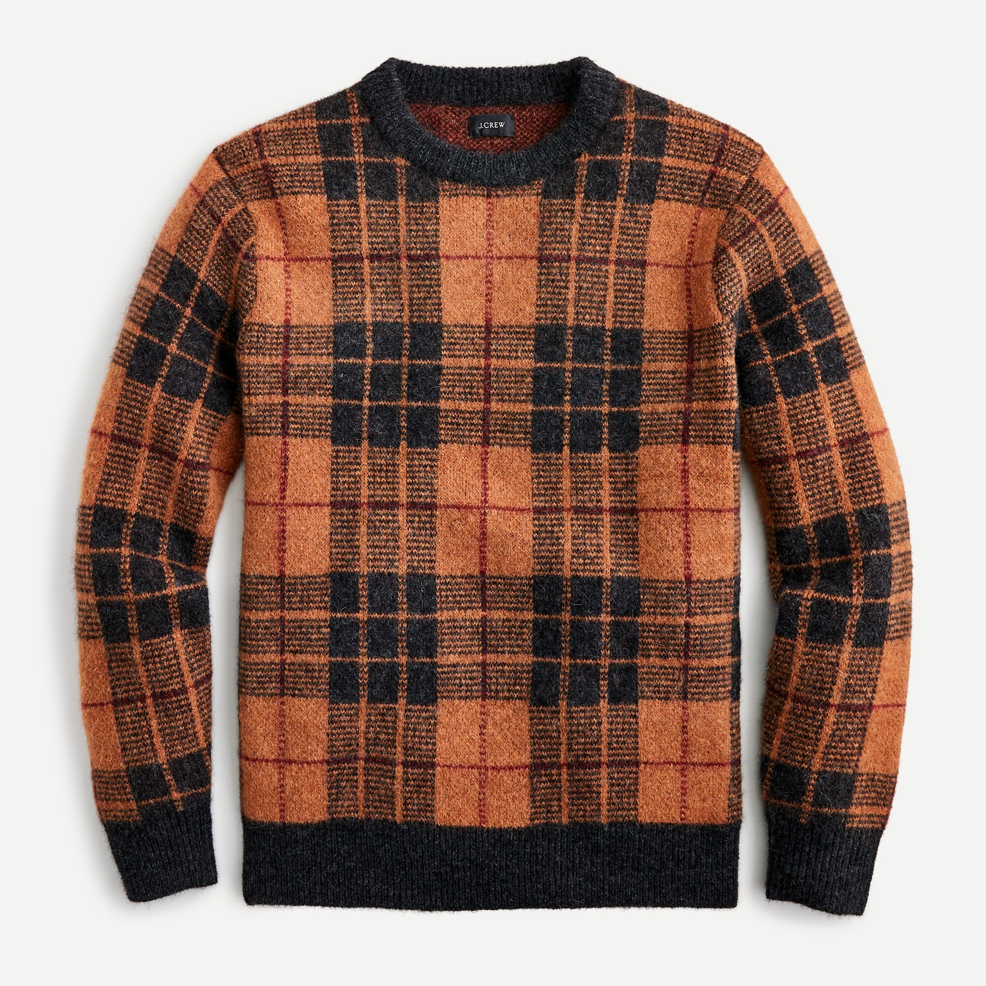 J.Crew Brushed Alpaca blend Sweater In Plaid For Men