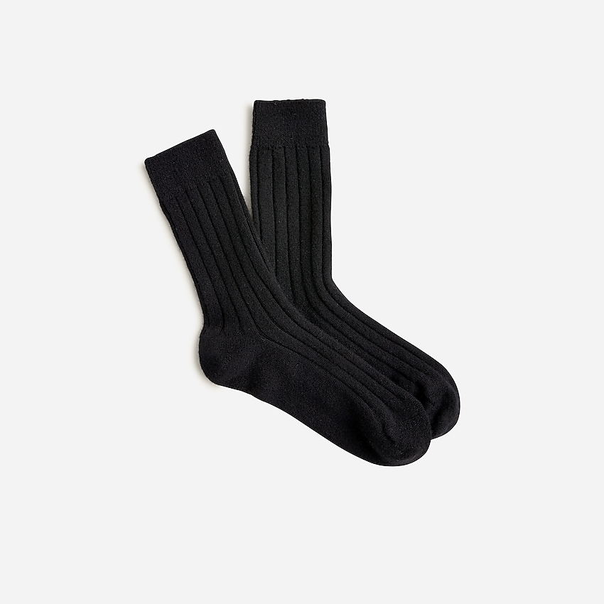 j.crew: cashmere trouser sock for women, right side, view zoomed