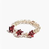 Girls' holiday present bow bracelet