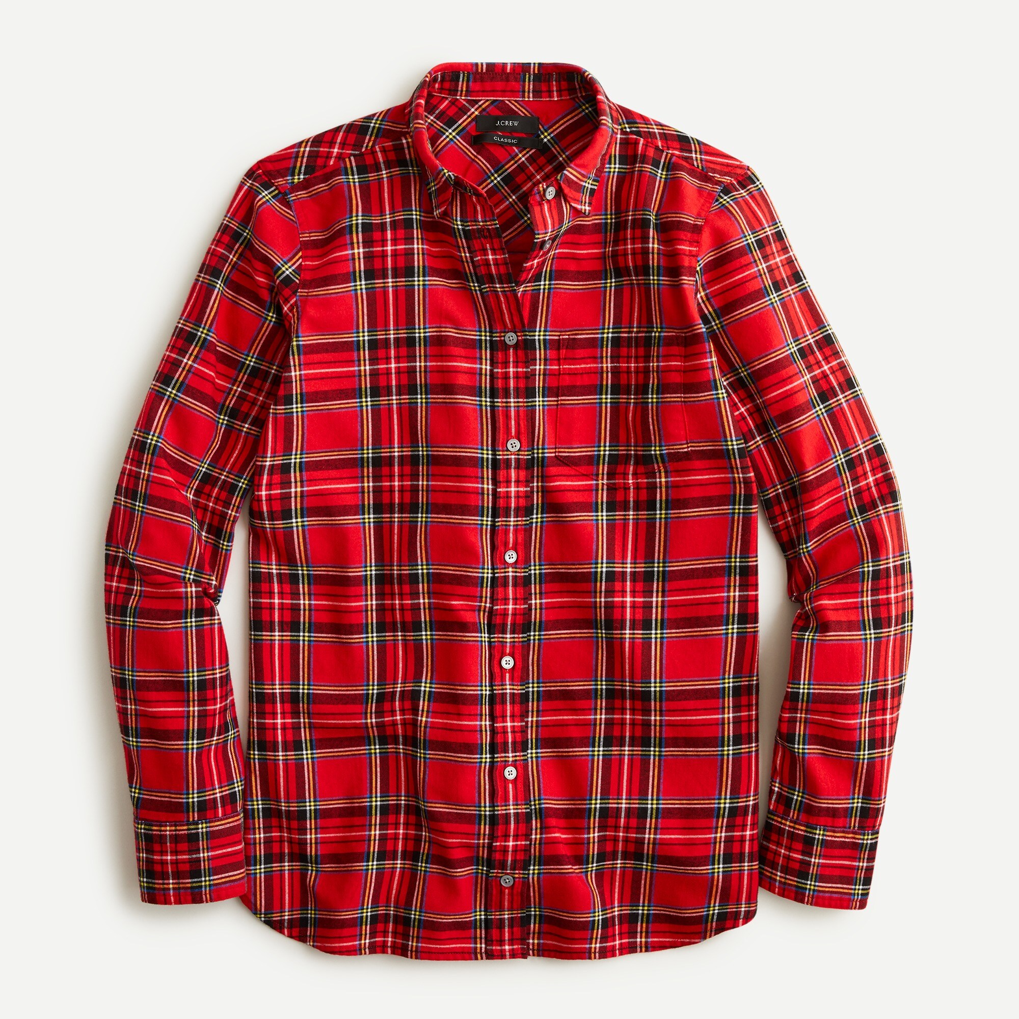 J crew boyfriend shirt in vintage red plaid deals