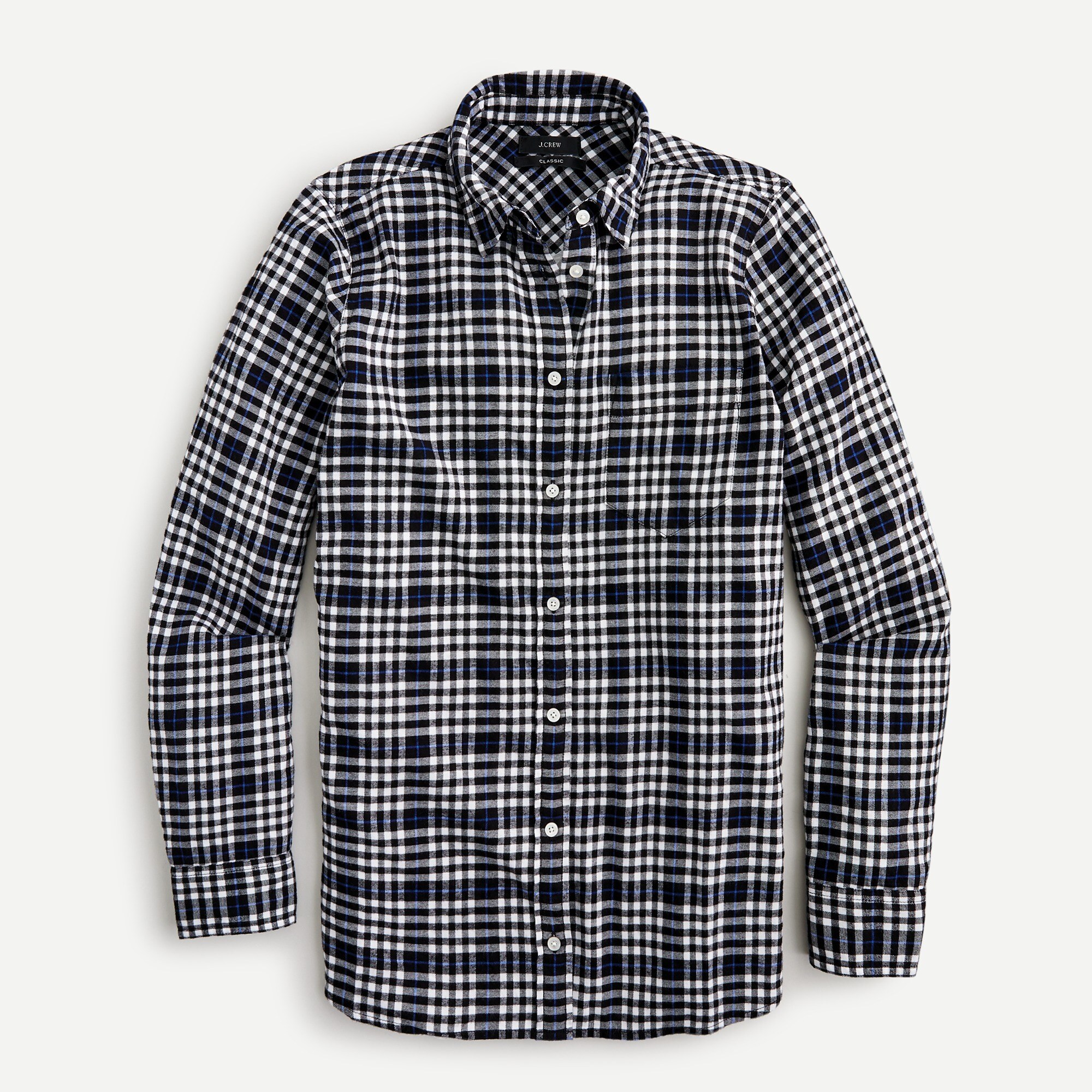 Classic-fit boy shirt in frost plaid flannel
