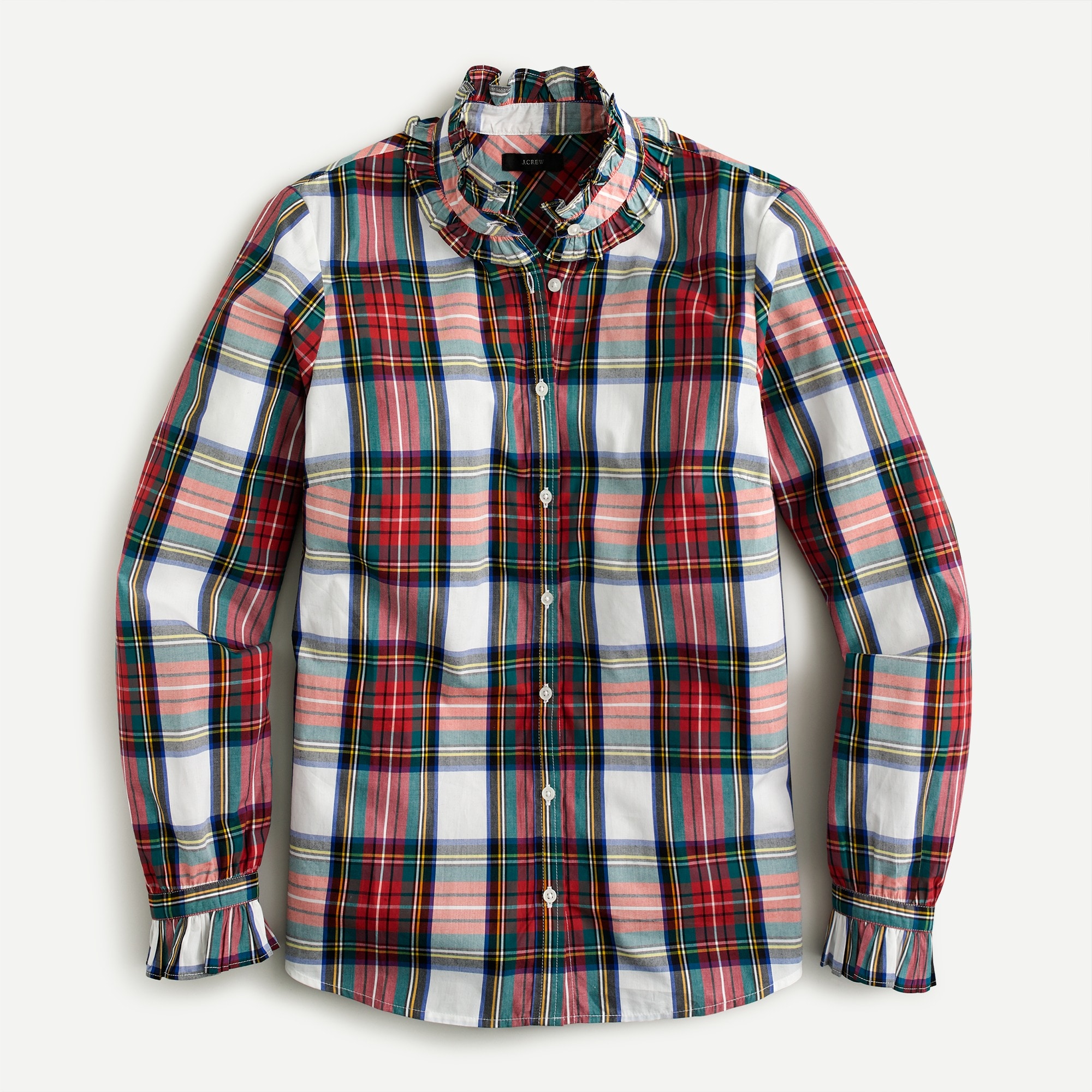 J.Crew: Ruffleneck Classic-fit Boy Shirt In Snowy Stewart Tartan 