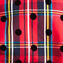 Slim perfect shirt in red Stewart tartan with velvet dots RED BLACK MULTI j.crew: slim perfect shirt in red stewart tartan with velvet dots for women