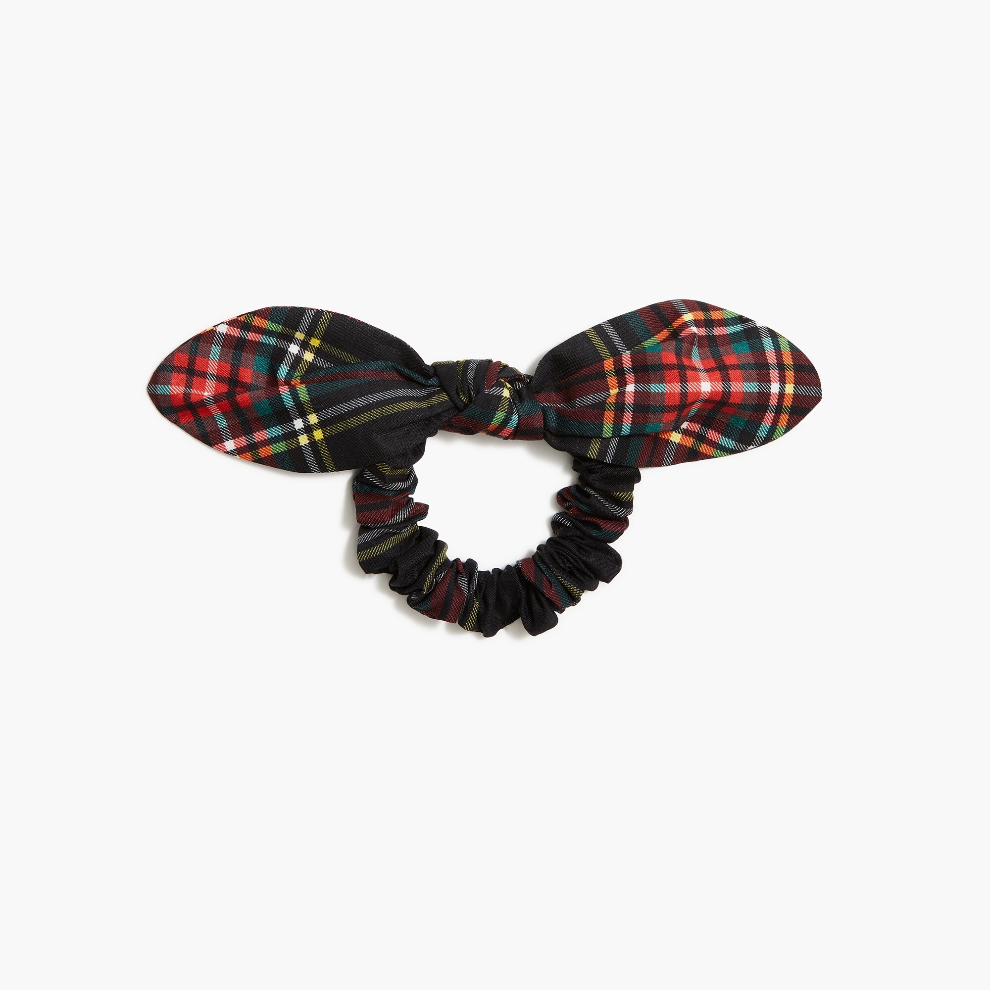 Tartan bow scrunchie