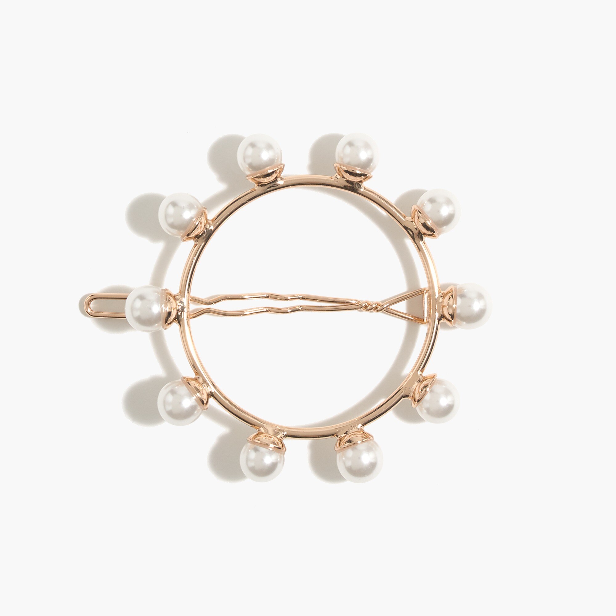 Pearl circle barrette
