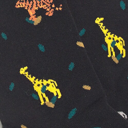 Elephants, tigers and giraffes trouser socks SAFARI JUNGLE elephants, tigers and giraffes trouser socks for women