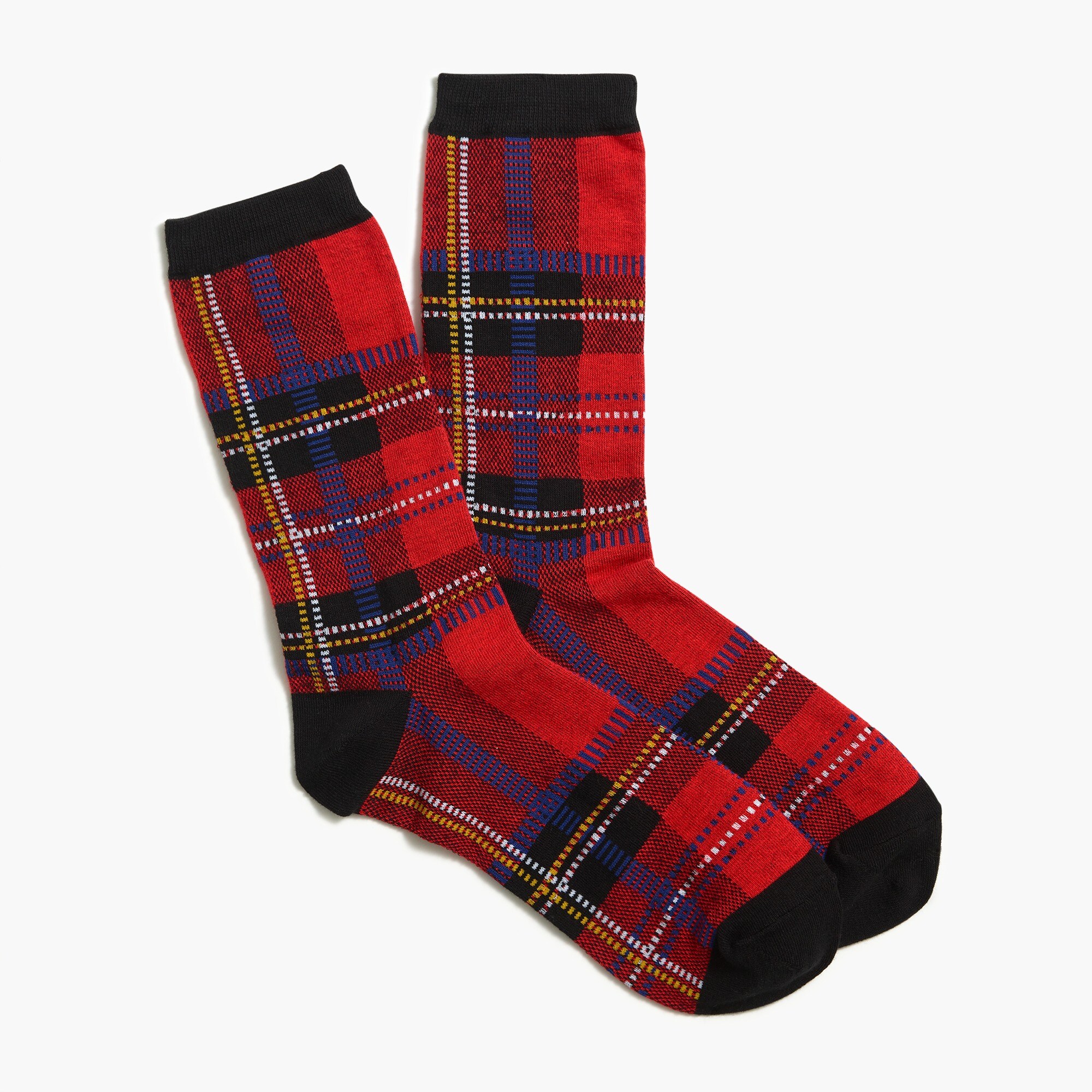 Red tartan trouser socks