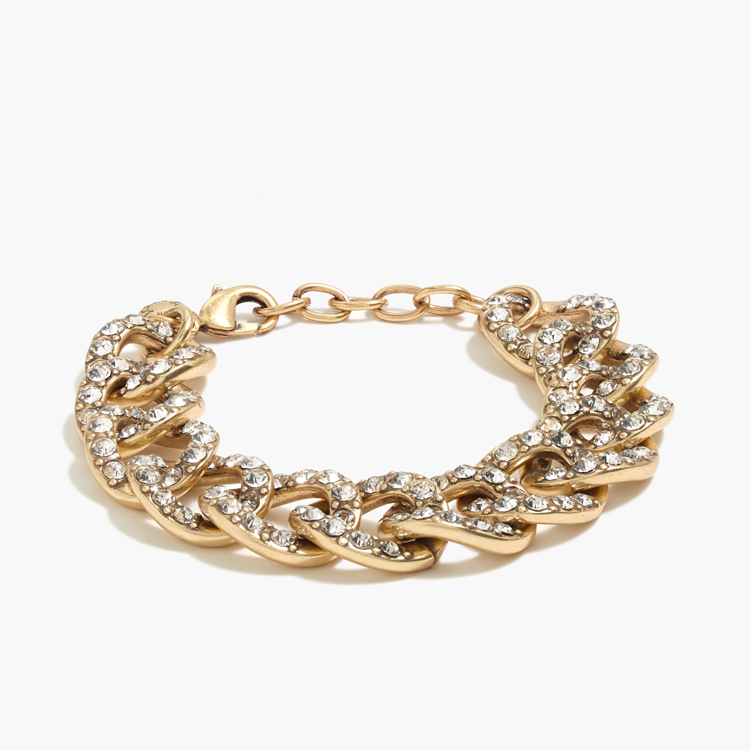 Pavé crystal link bracelet