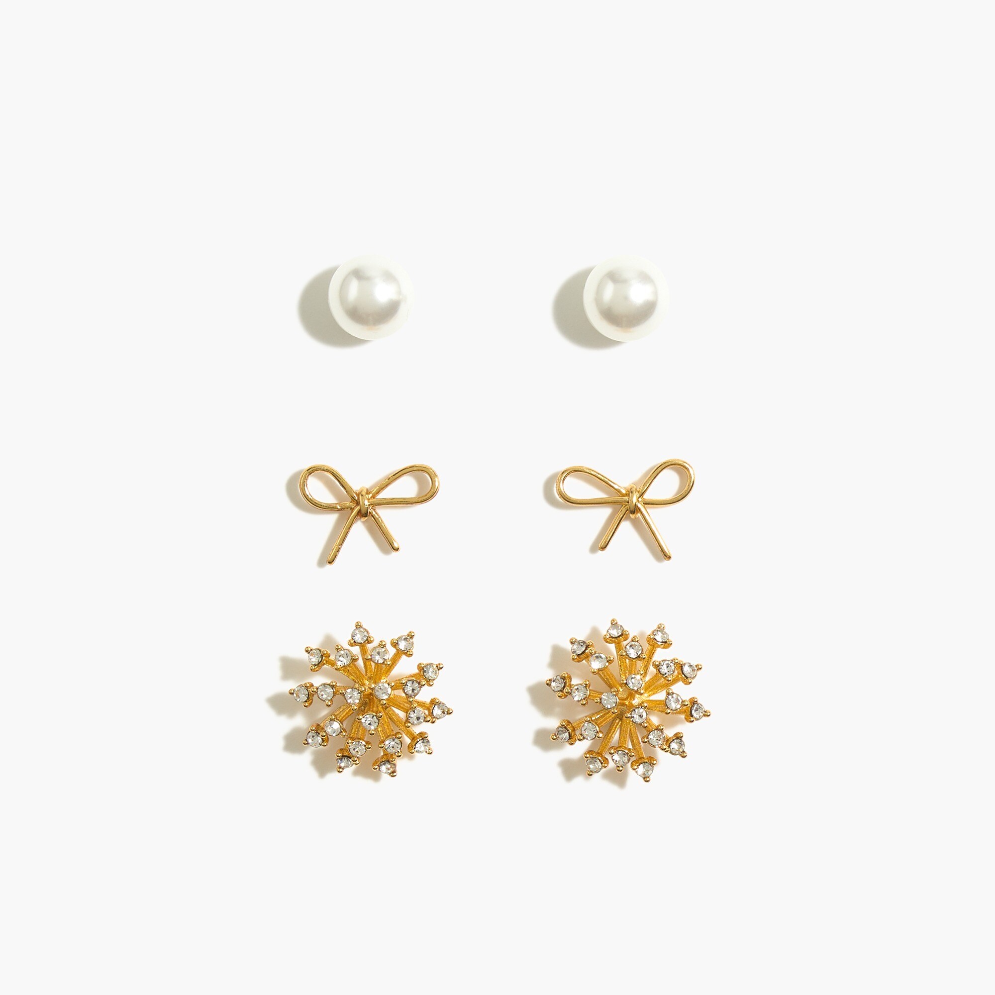Stud earring set-of-three gift box