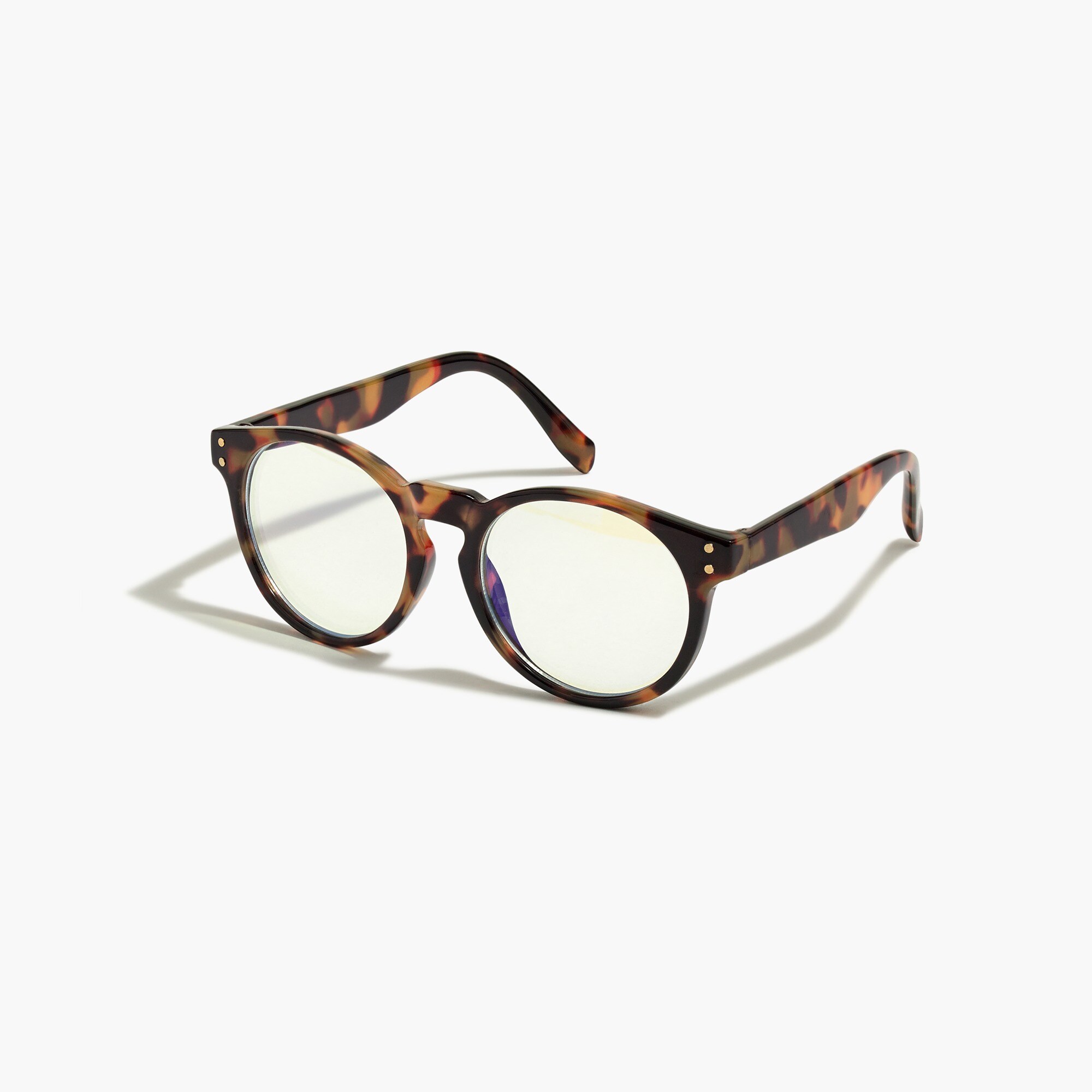 Kids' round tortoise blue-light glasses
