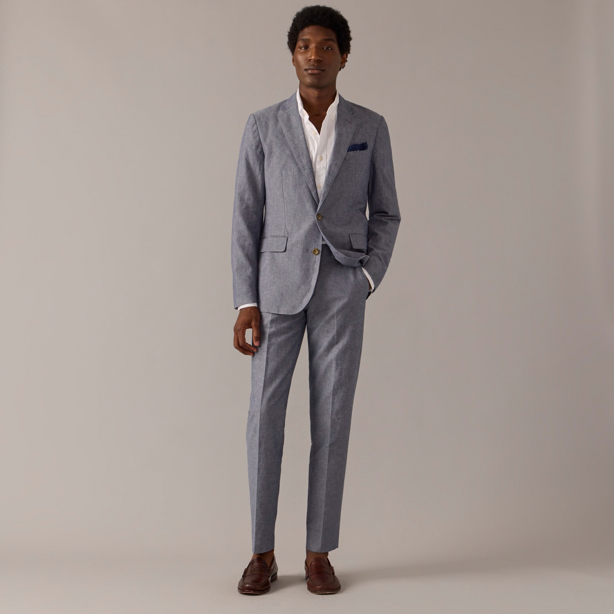 j.crew: ludlow slim-fit unstructured suit jacket in irish cotton-linen blend for men