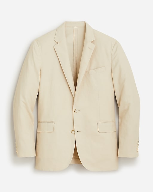  Ludlow Slim-fit unstructured suit jacket in Irish cotton-linen blend