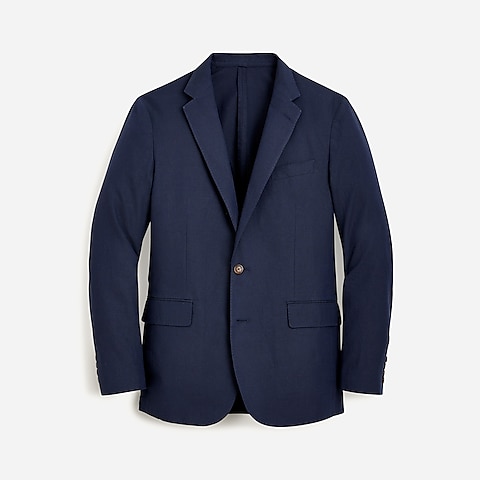 mens Ludlow Slim-fit unstructured suit jacket in Irish cotton-linen