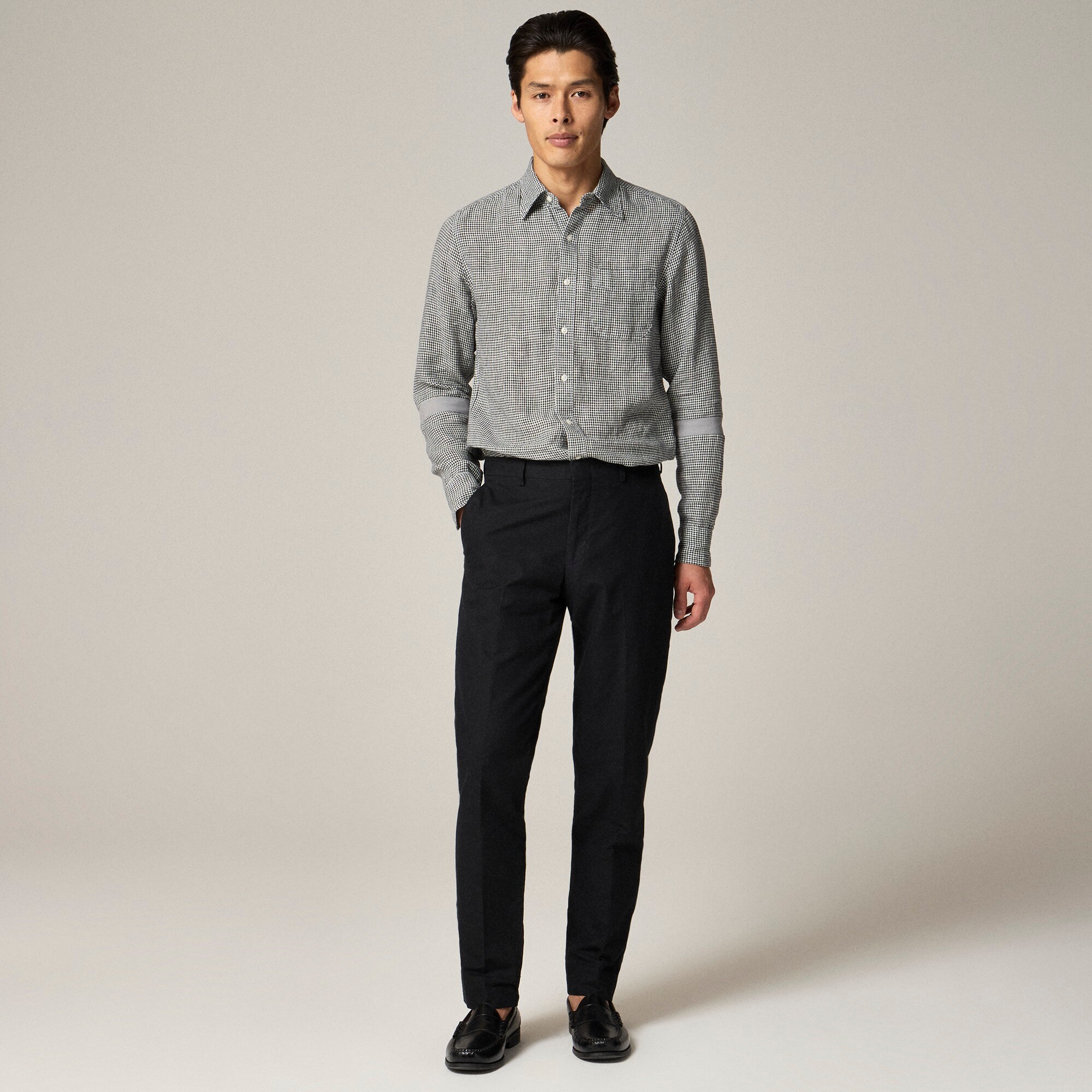 Ludlow Slim-fit suit pant in Irish cotton-linen blend