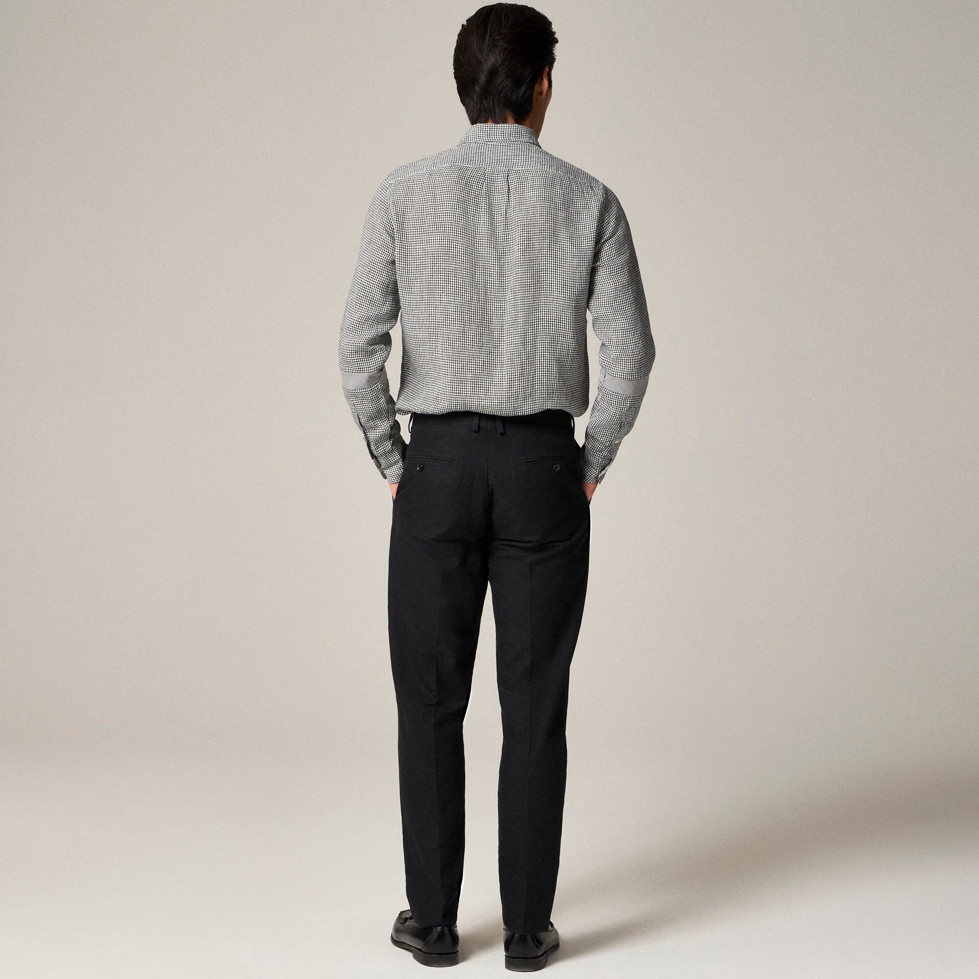 Ludlow Slim-fit suit pant in Irish cotton-linen blend