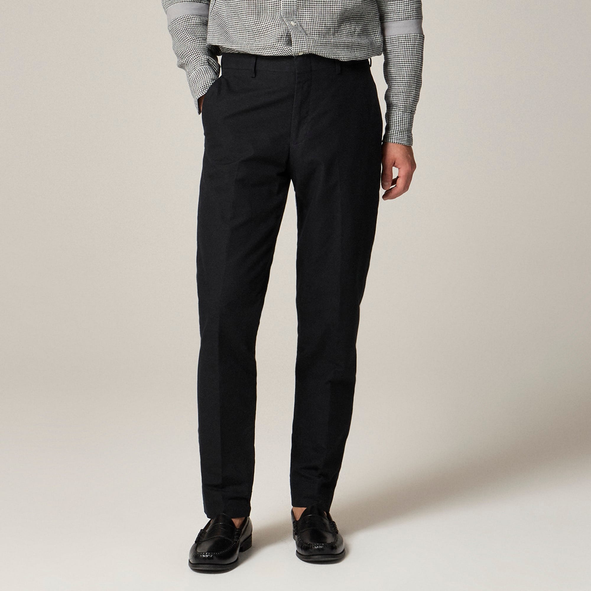 mens Ludlow Slim-fit unstructured suit pant in Irish cotton-linen blend