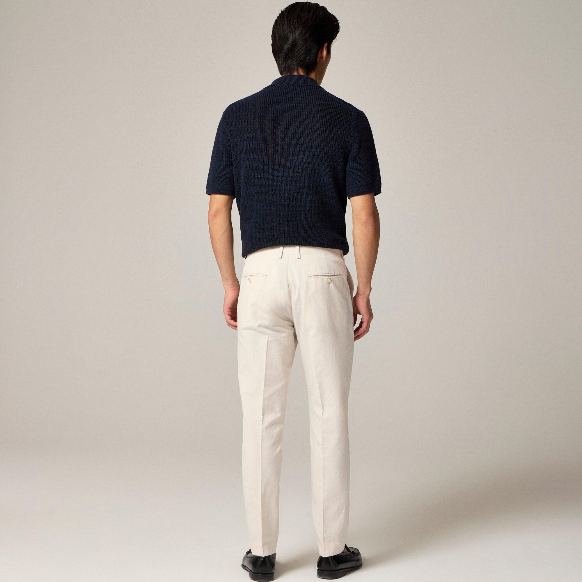 Ludlow Slim-fit suit pant in Irish cotton-linen blend