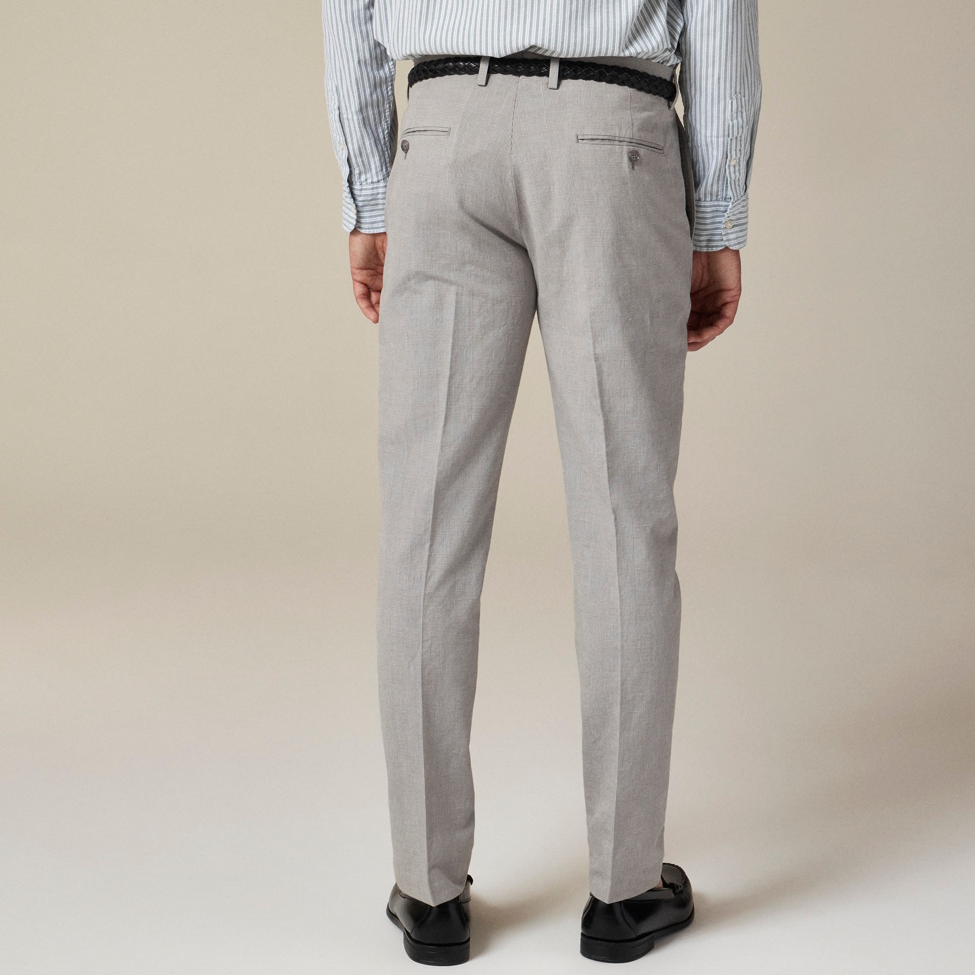 Ludlow Slim-fit suit pant in Irish cotton-linen blend