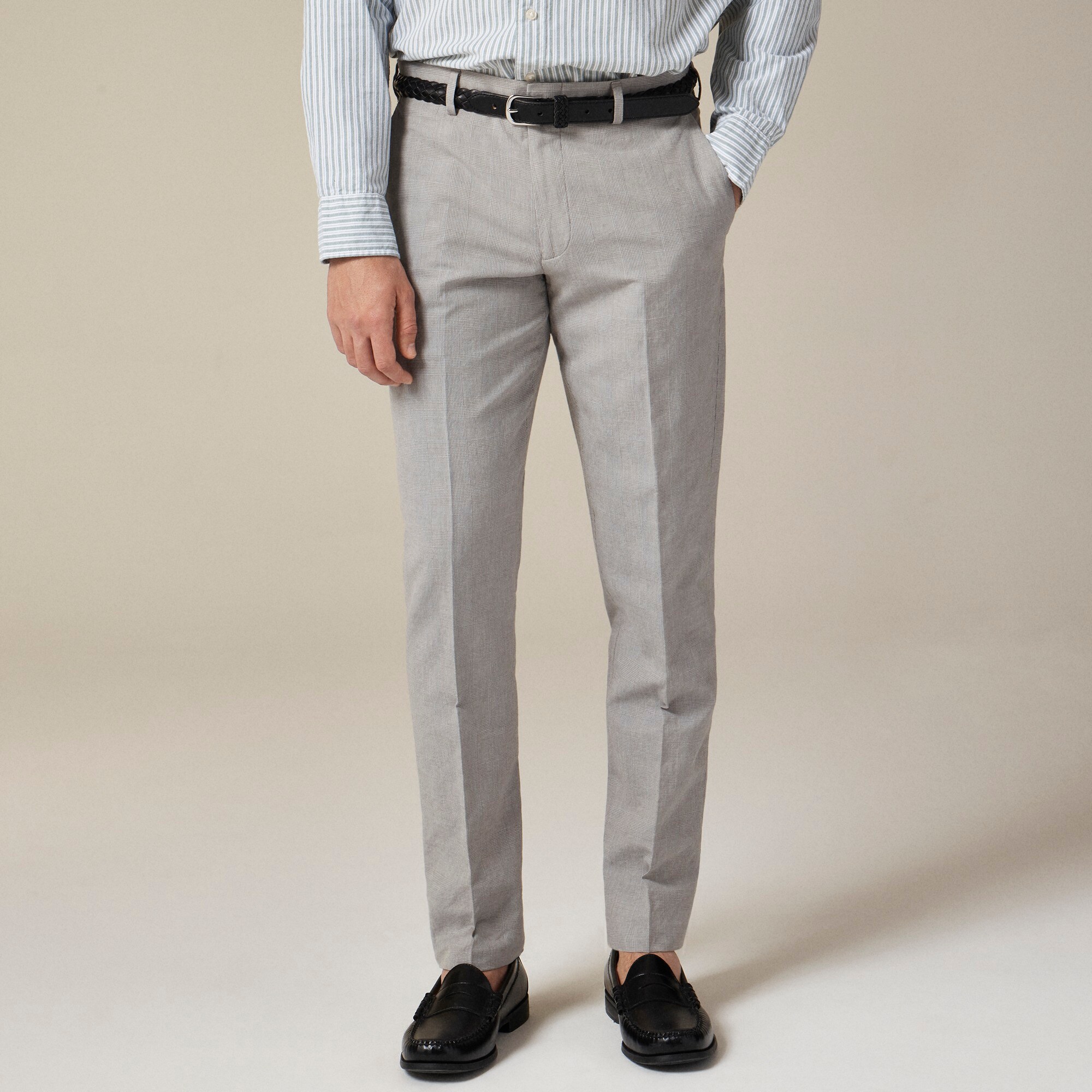 mens Ludlow Slim-fit suit pant in Irish cotton-linen blend