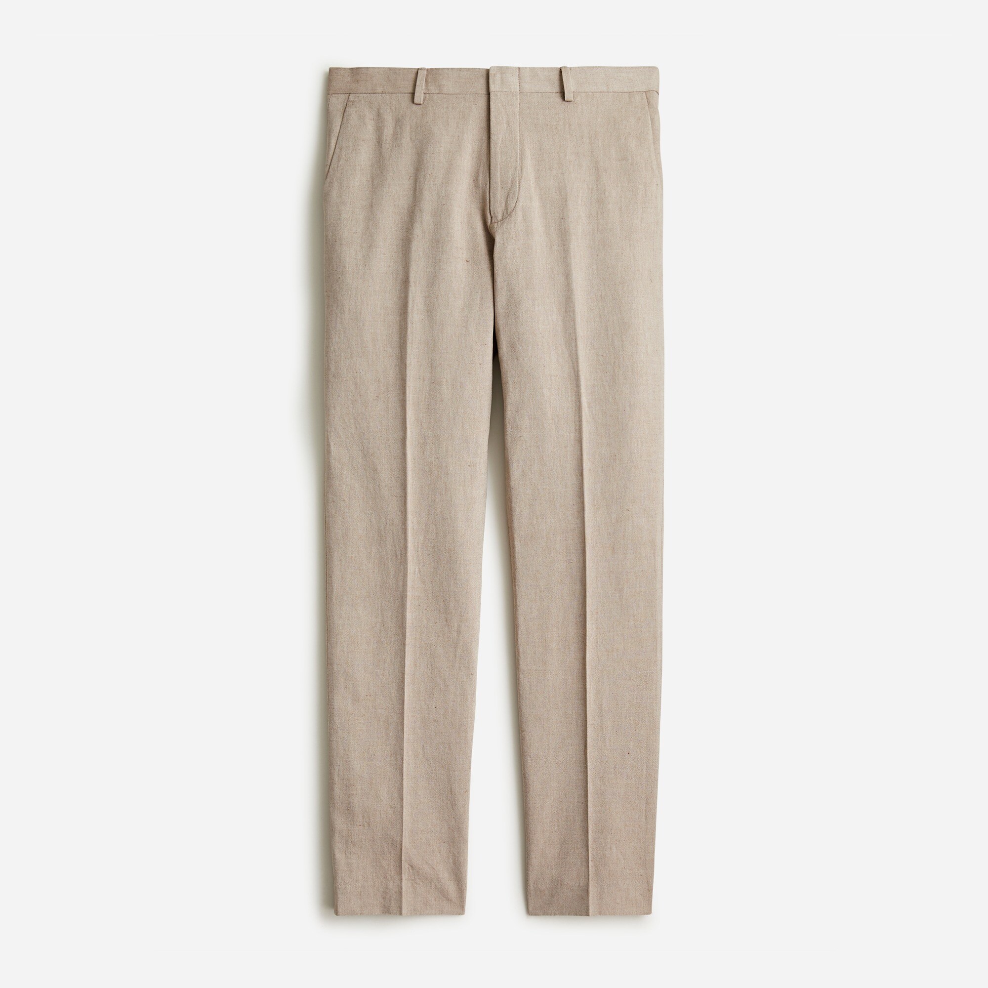Ludlow Slim-fit unstructured suit pant in Irish cotton-linen