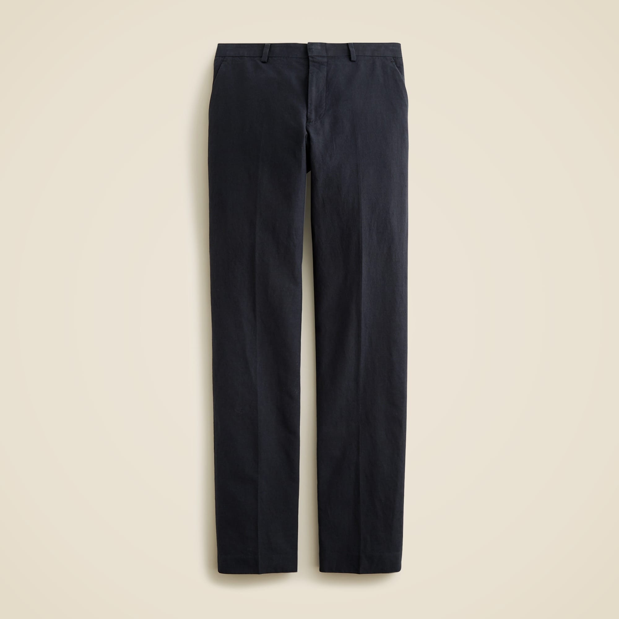 Men's Slim-Fit Navy Cotton Velvet Pants