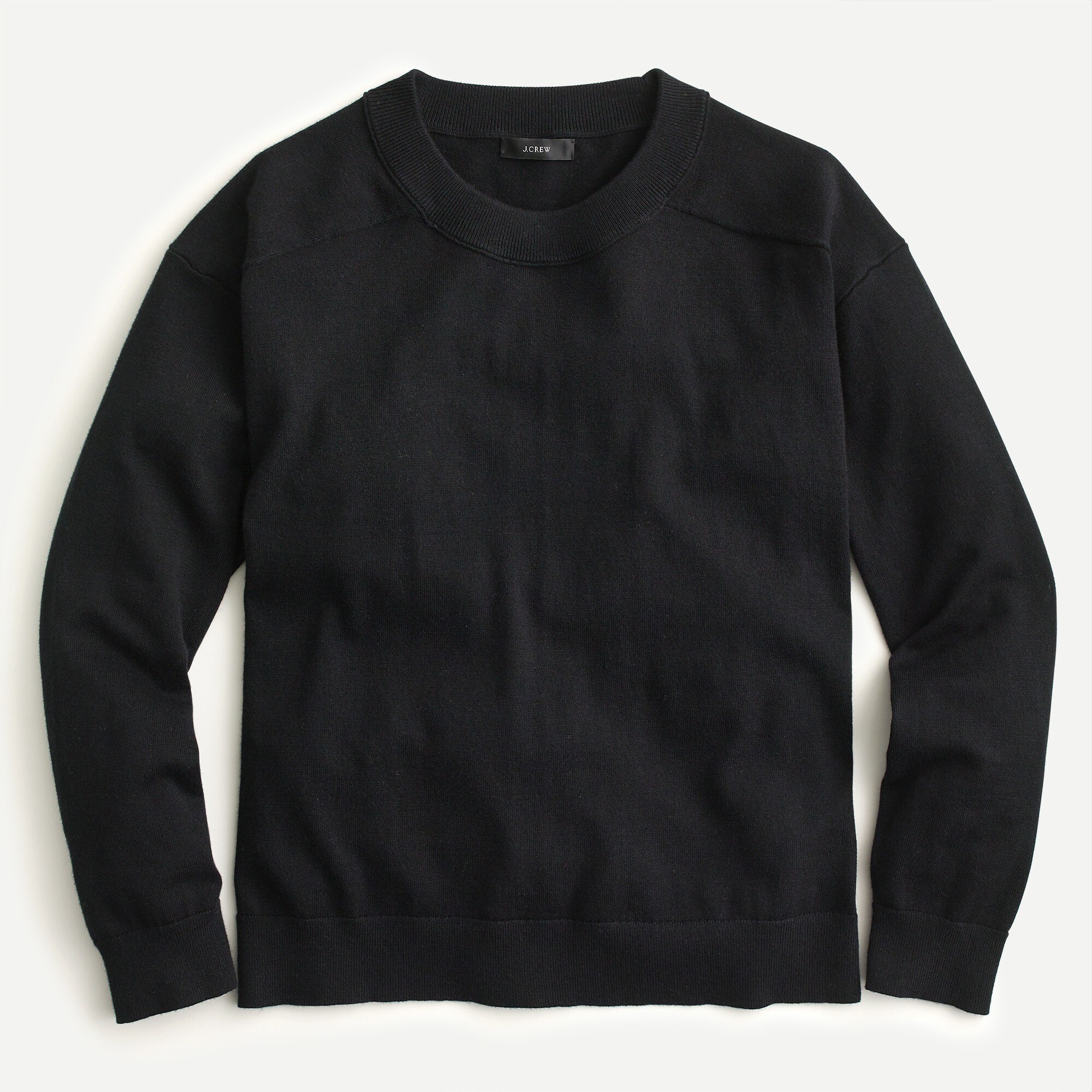 Crewneck pullover in cotton-cashmere