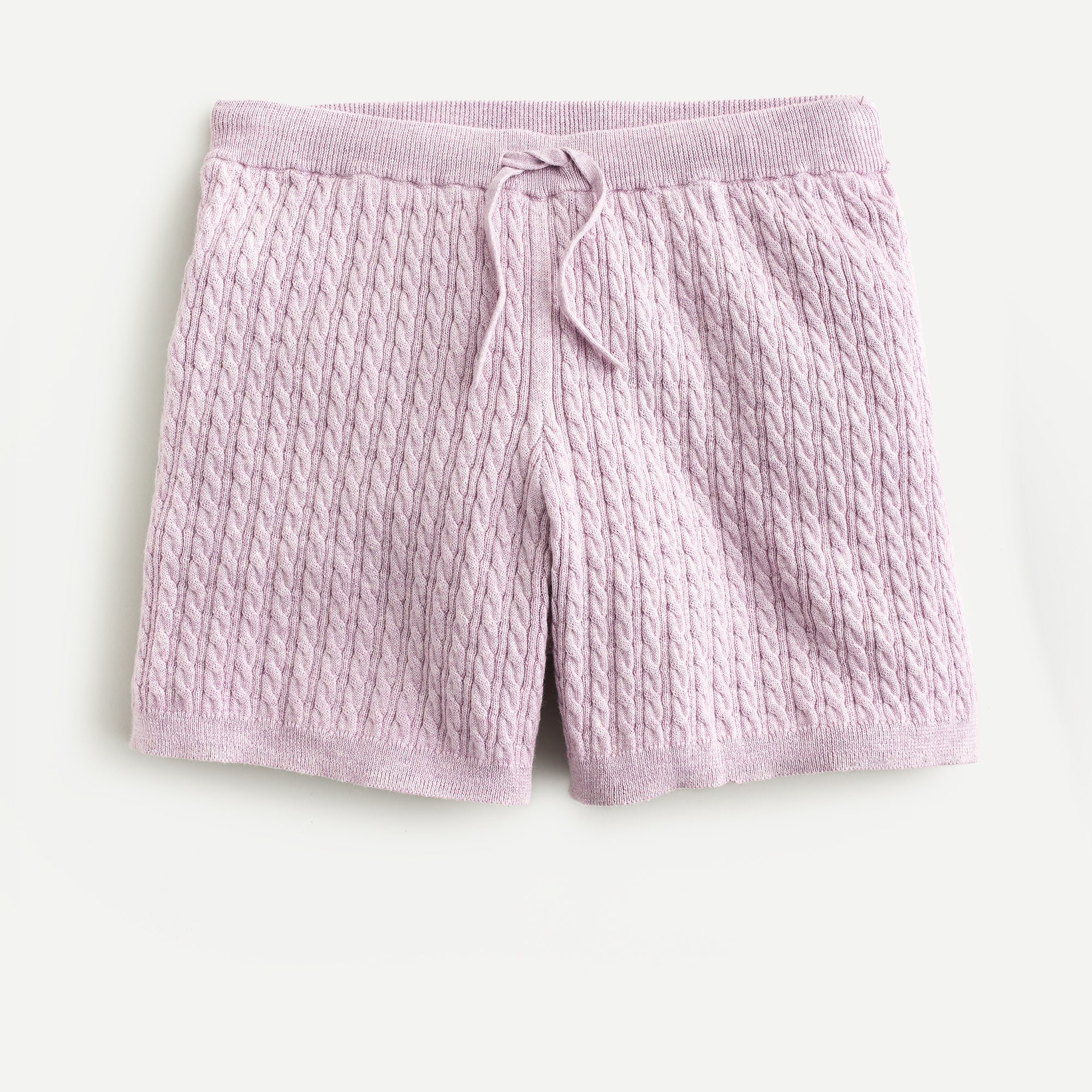 Cable-knit logo cotton shorts