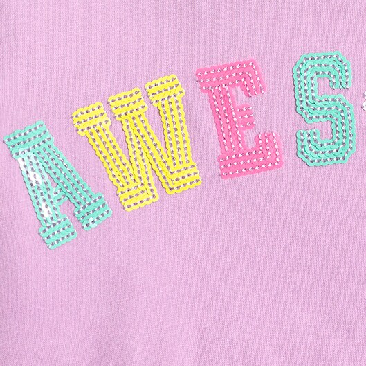 Girls' egg graphic tee NAVY 