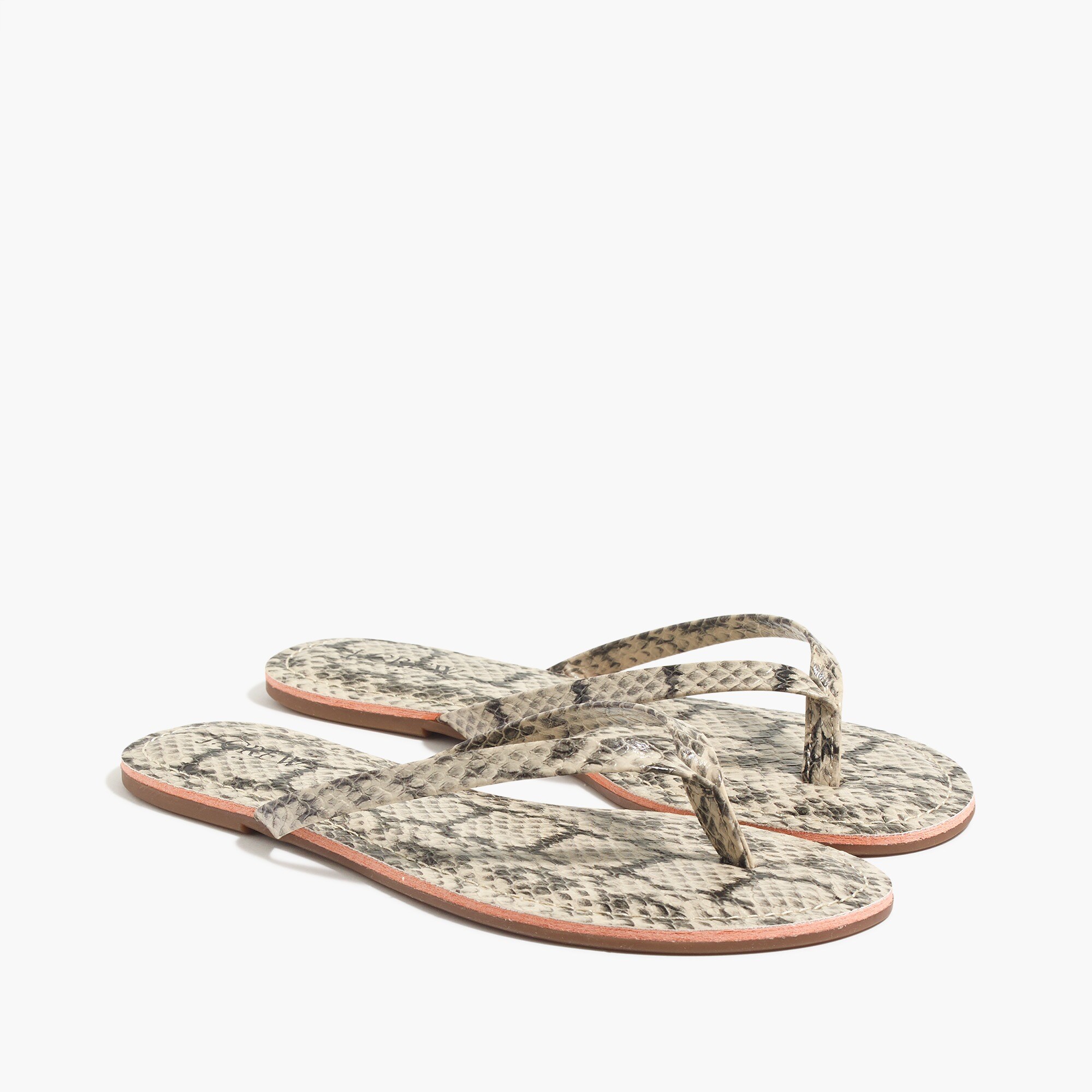 faux-snakeskin easy summer flip-flops for women