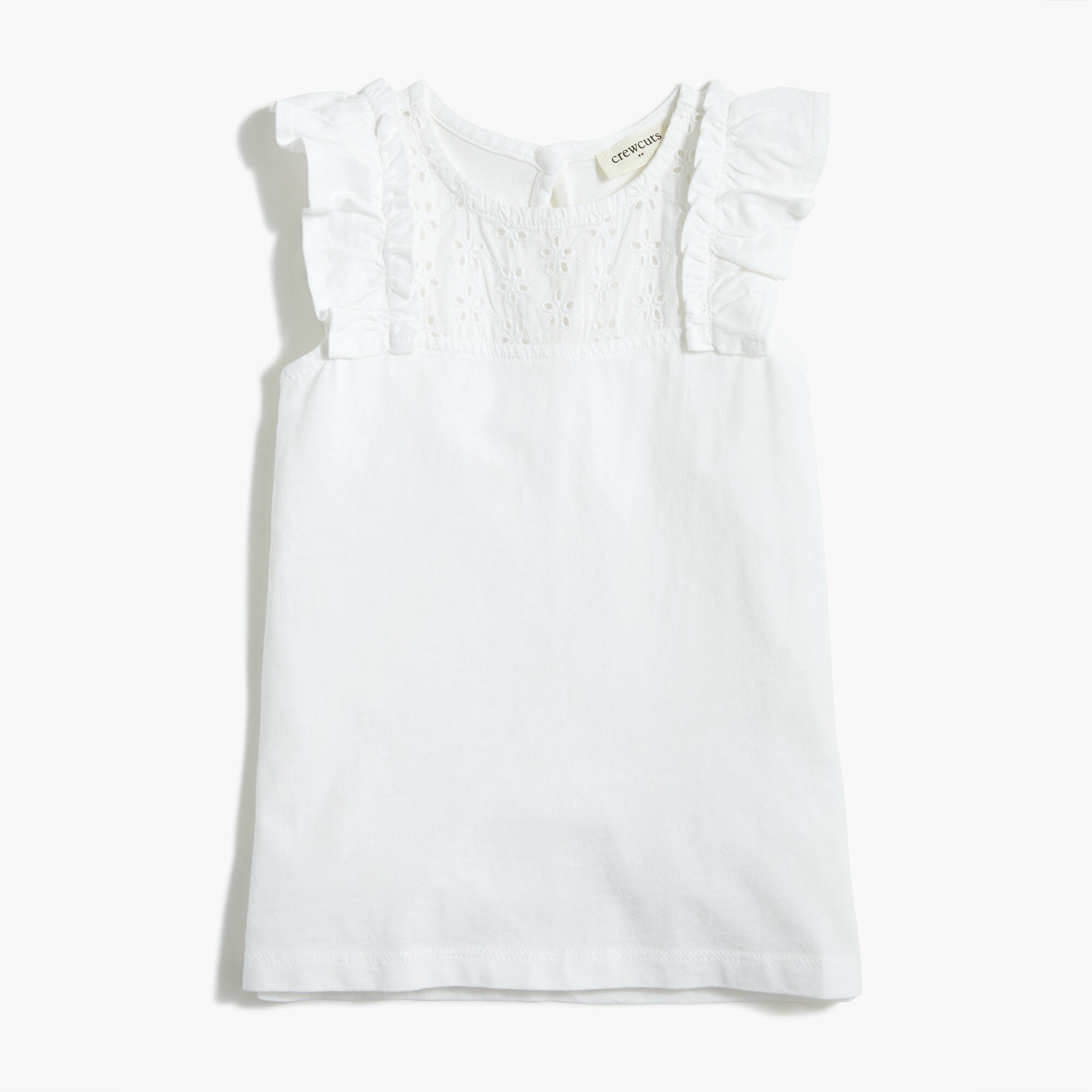 Girls' top with eyelet detail