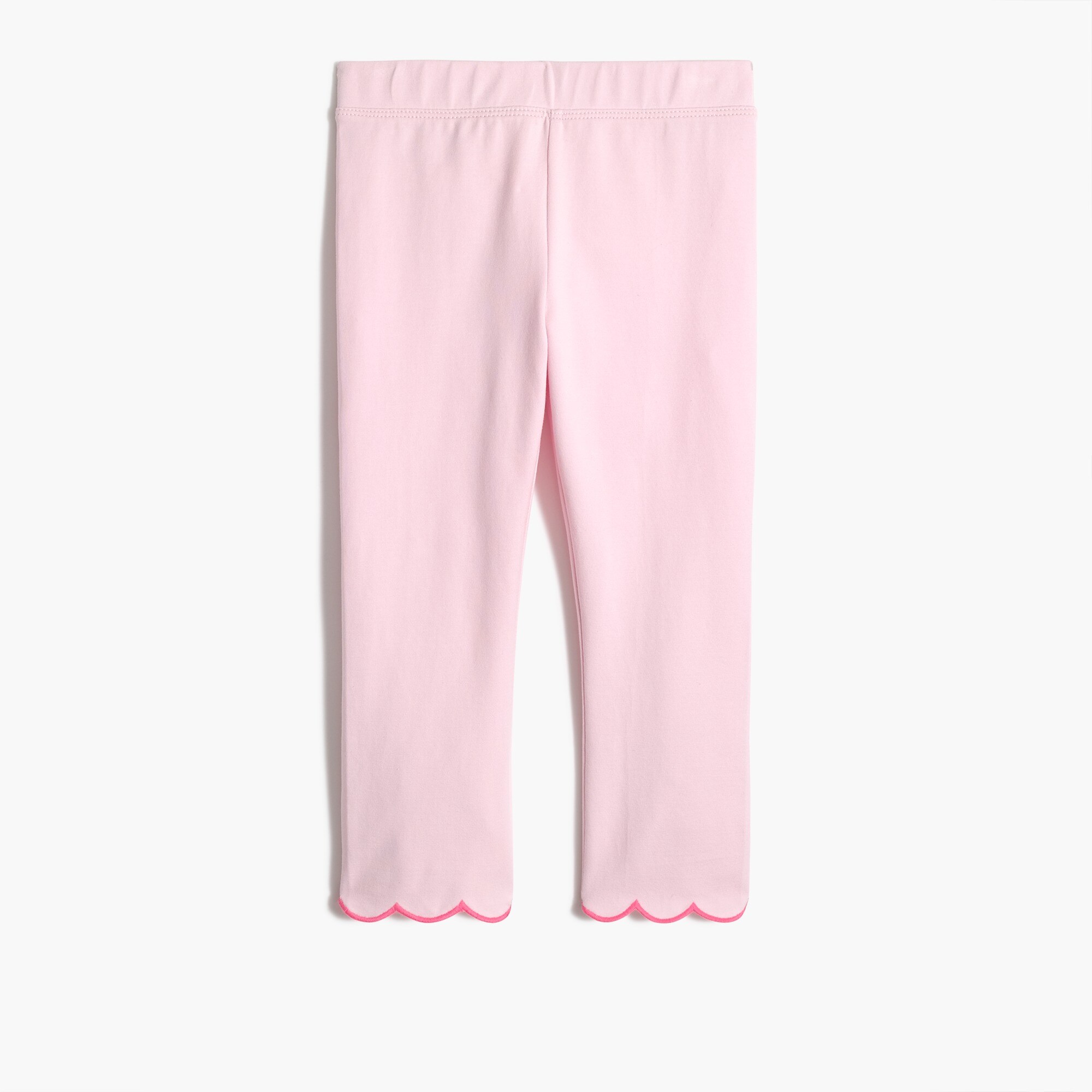 Girls' scalloped-hem cropped leggings
