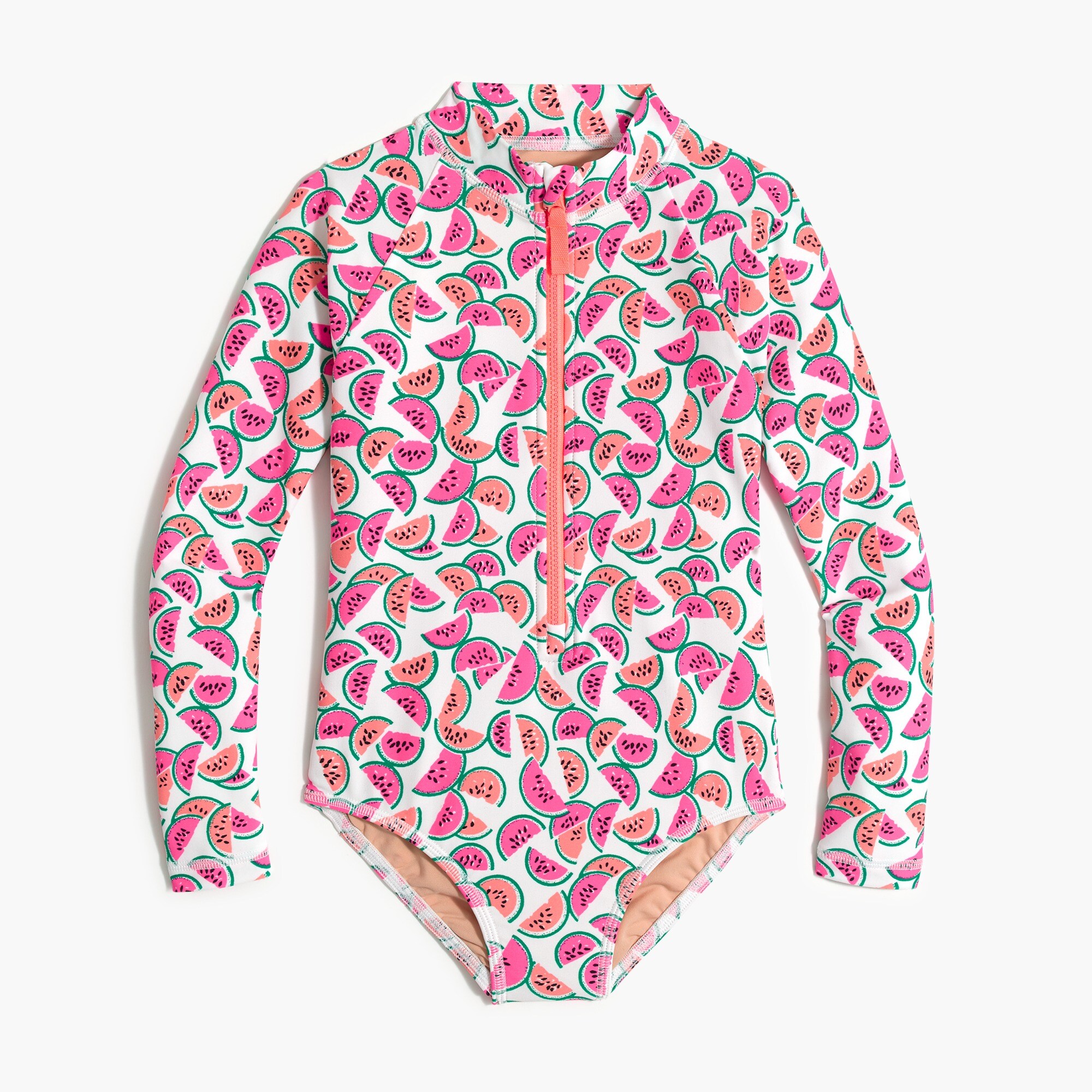 Girls' watermelon rash guard swimsuit