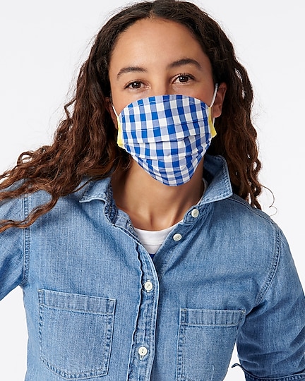 j.crew: pack-of-three nonmedical face masks in mixed prints for women