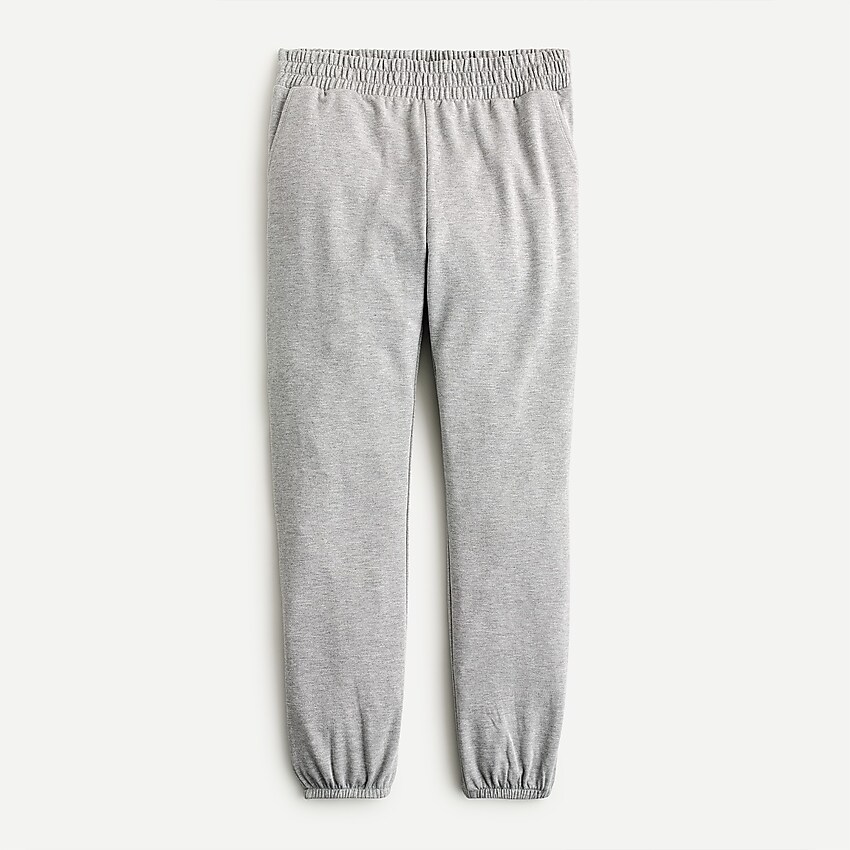 j.crew: pull-on jogger pant in cloud fleece for women, right side, view zoomed